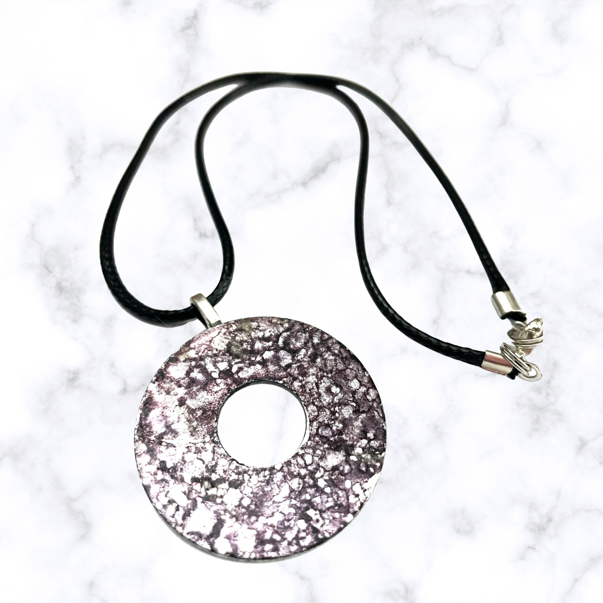 Eggplant Washer Necklace