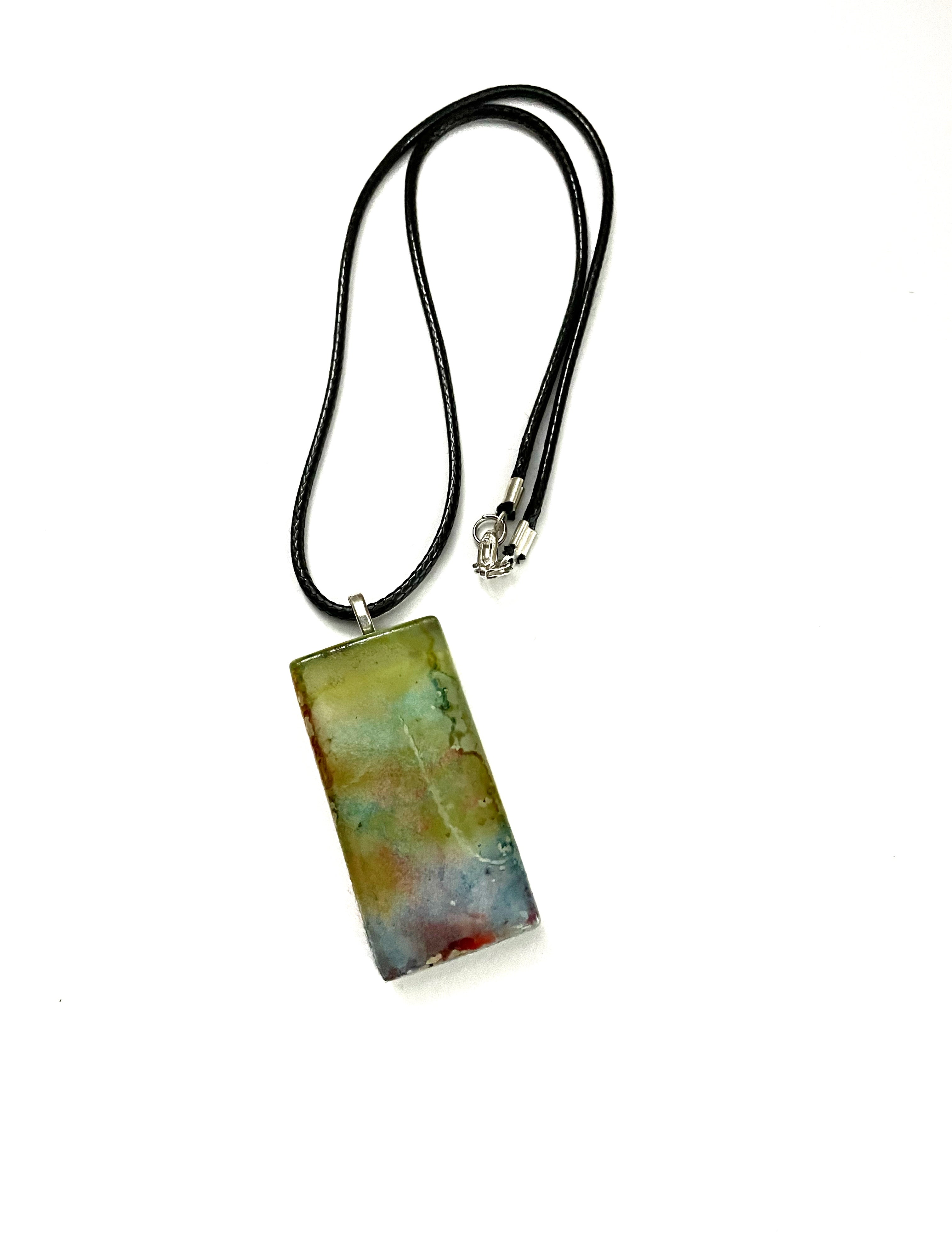 Summer Colors Rectangle Tile Necklace