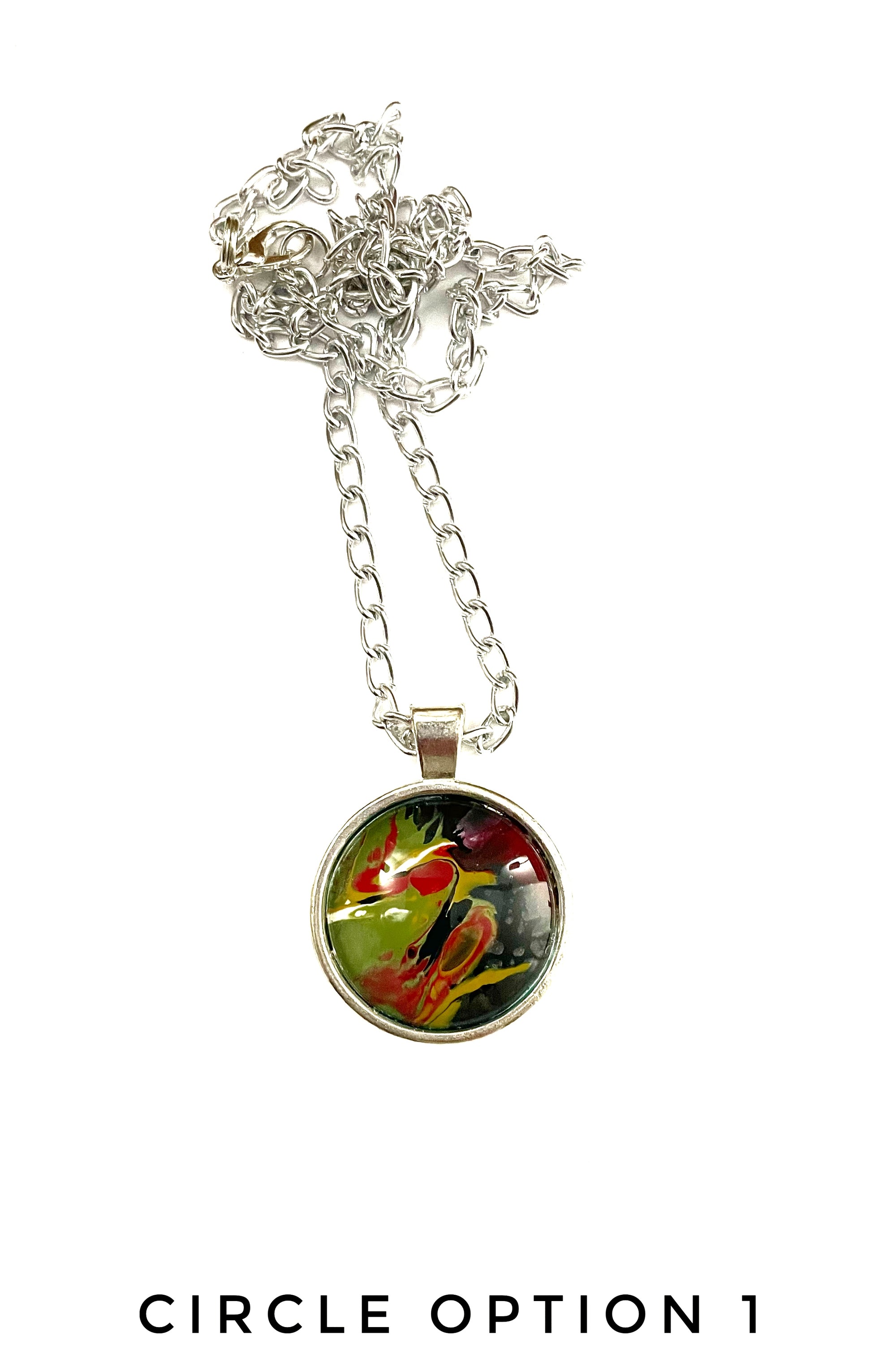 Green, Yellow and Red Acrylic Necklaces