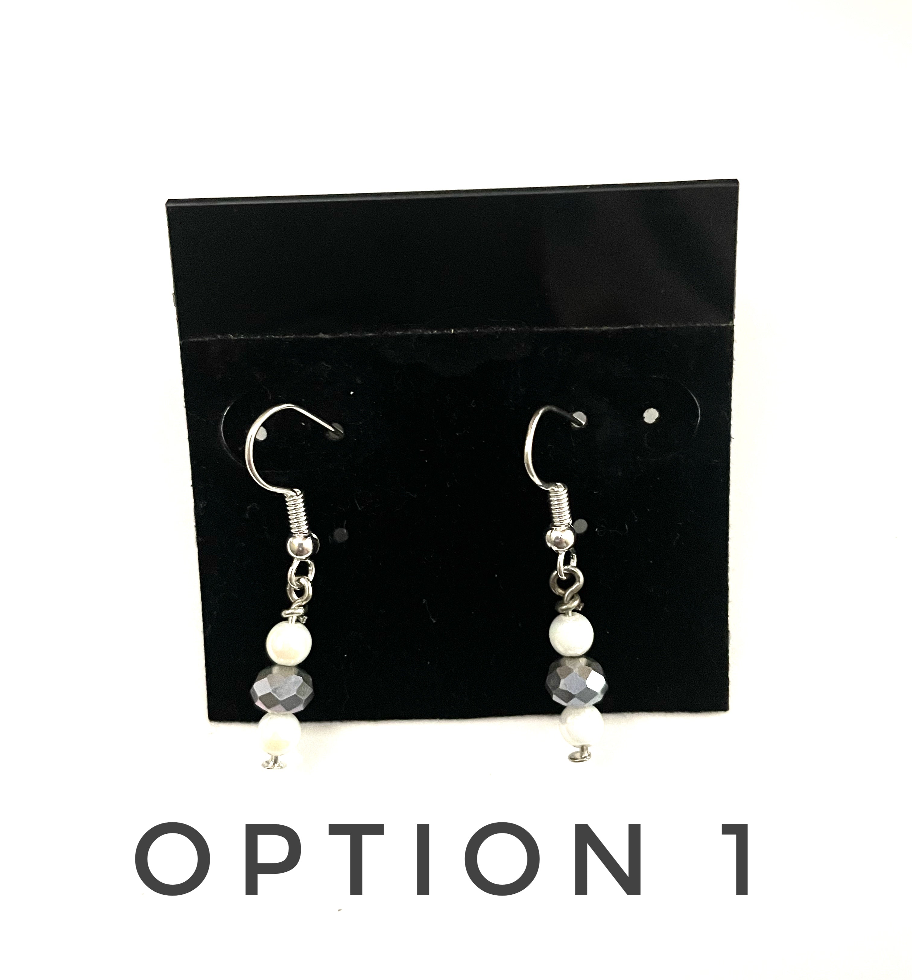 White Luster Earrings
