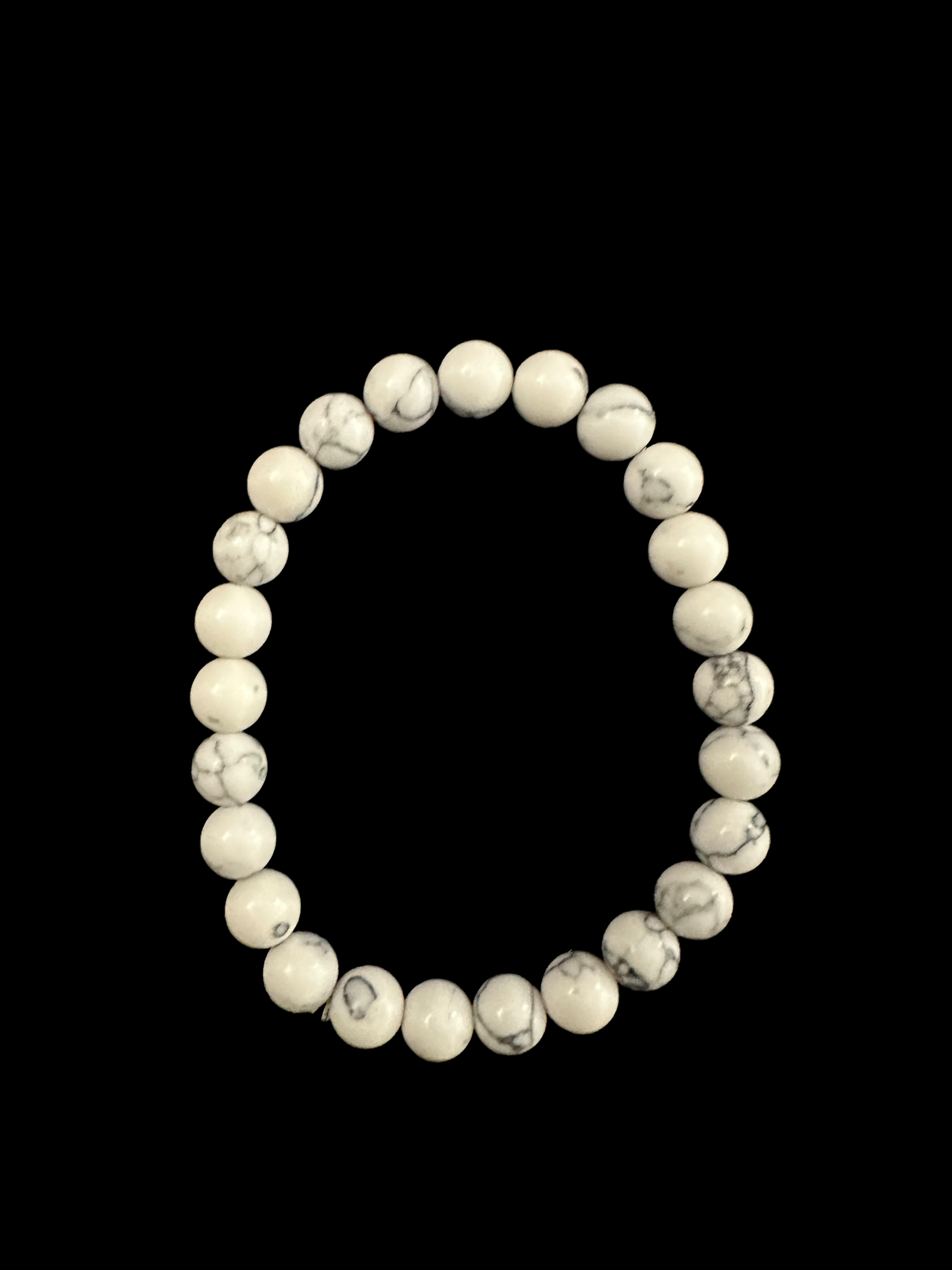 White Howlite Stretchy Bracelet