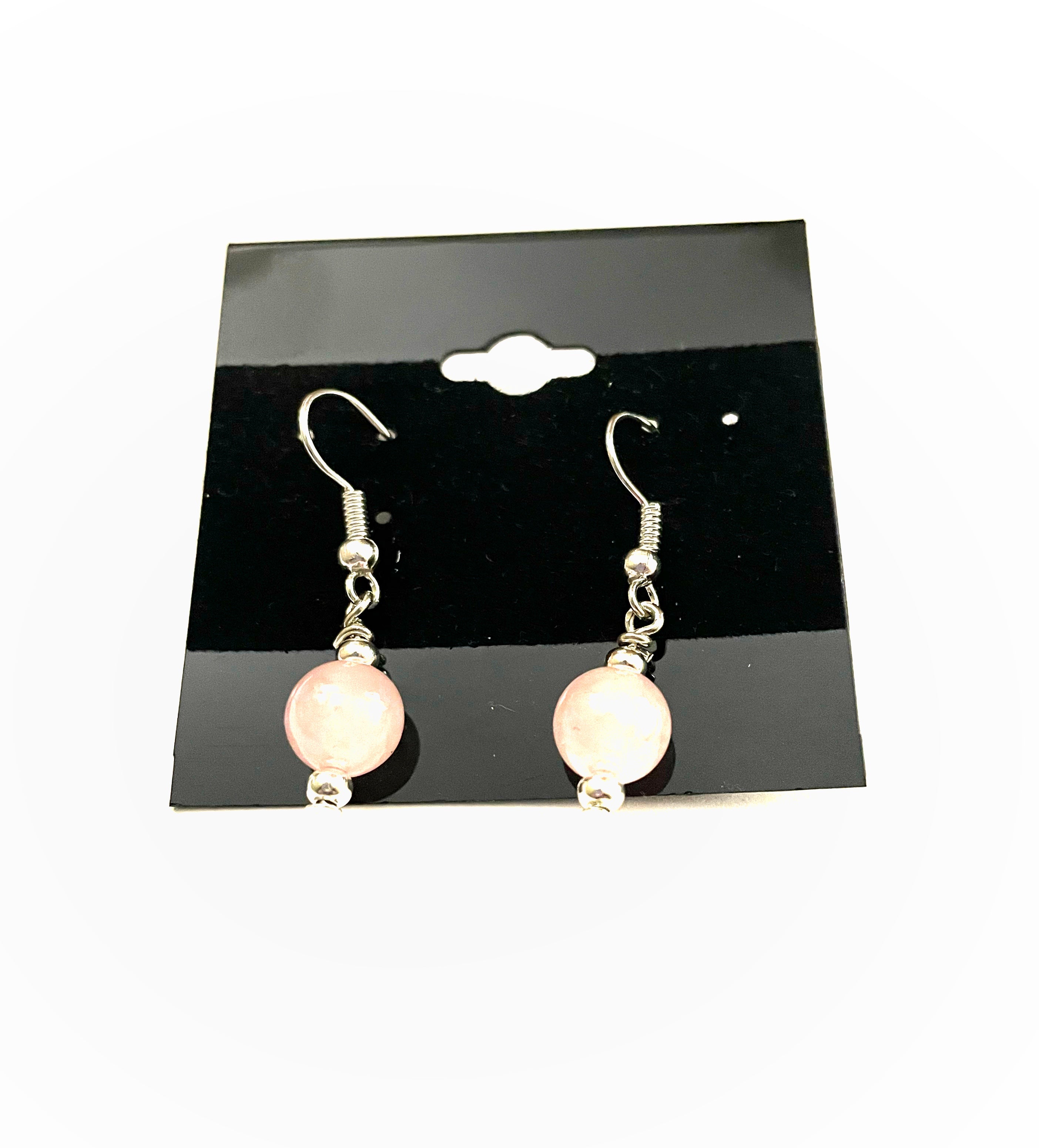 Rose Quartz Dangle Earrings