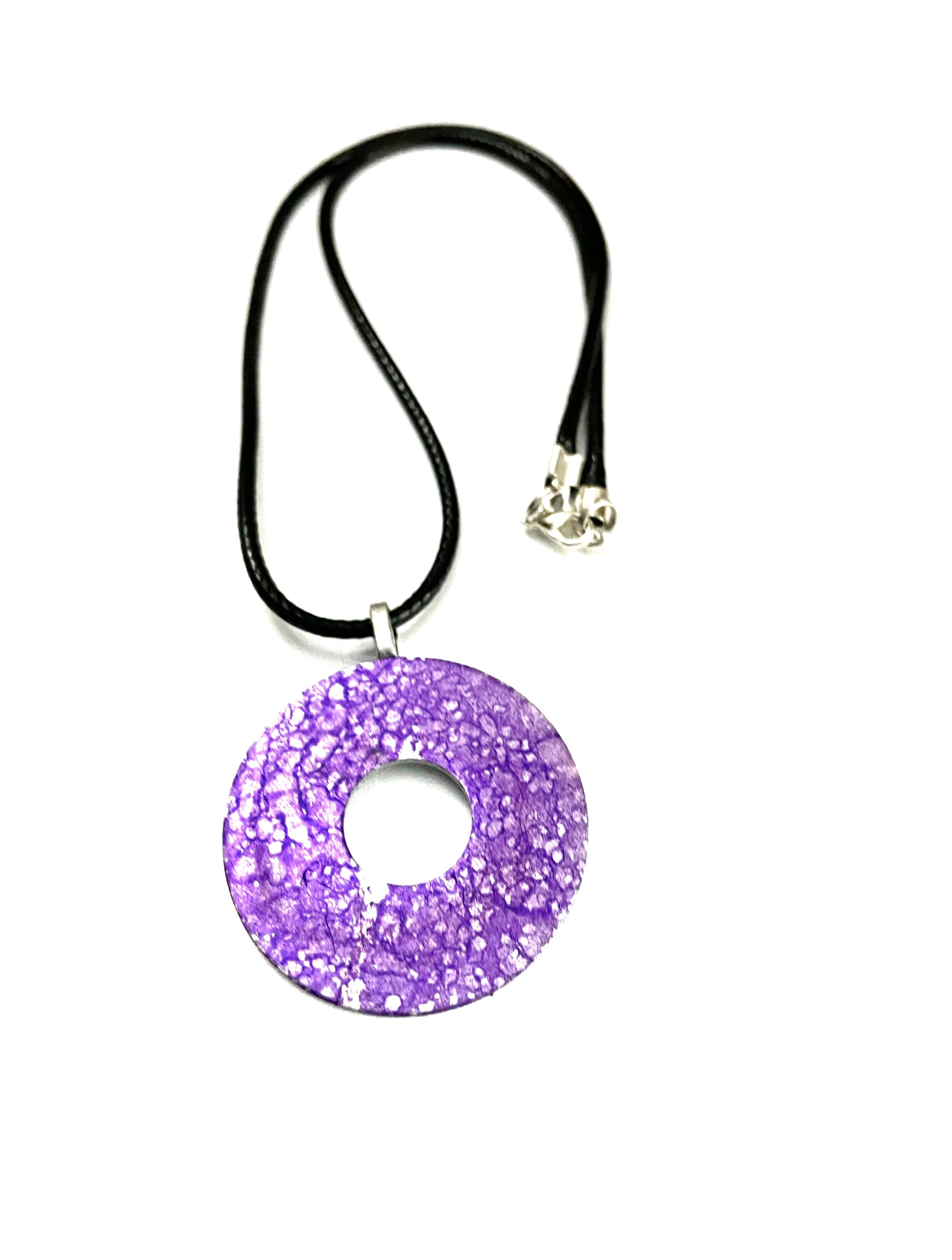 Purple Washer Necklace
