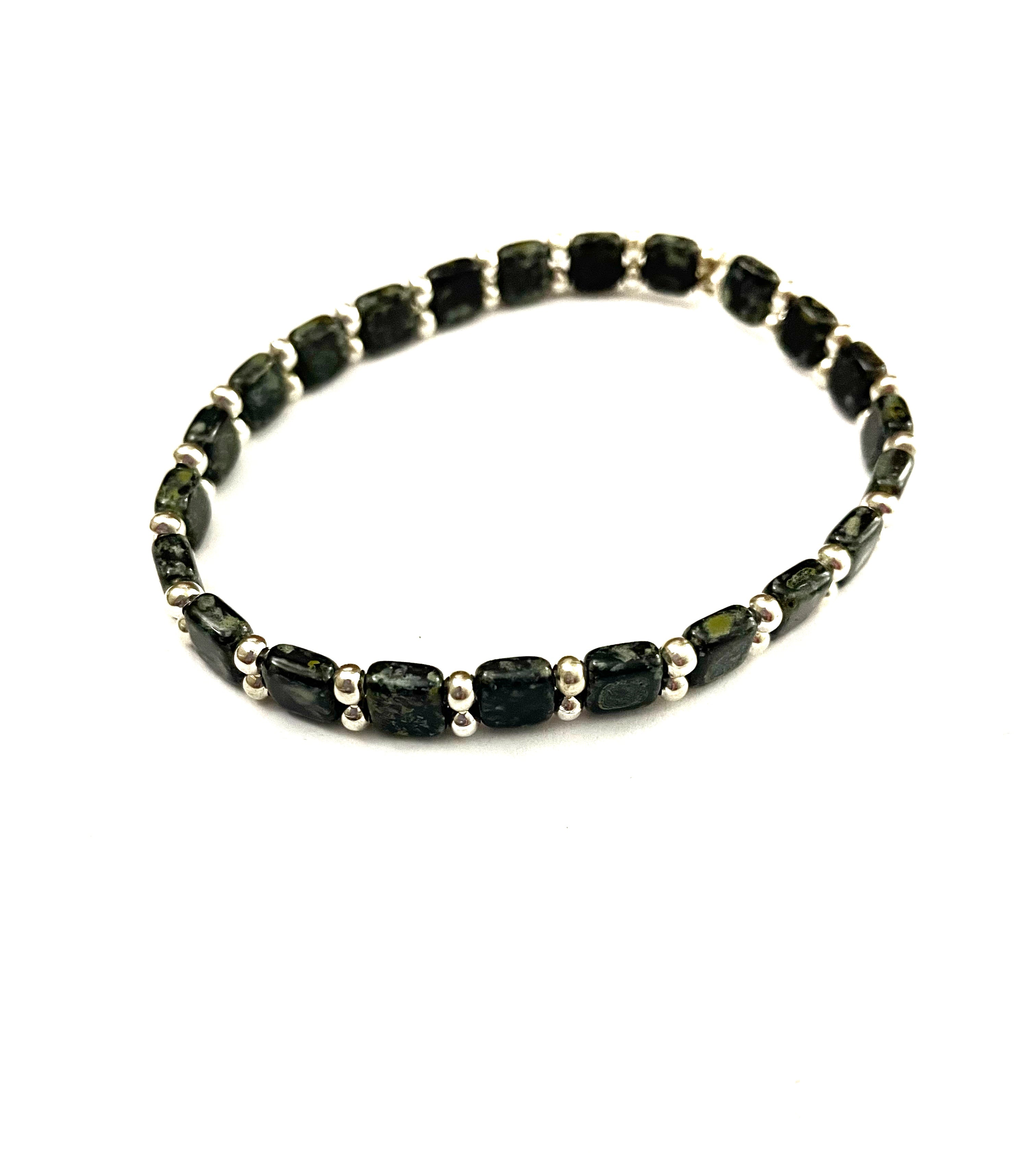 Moss Agate Stretchy Bracelet