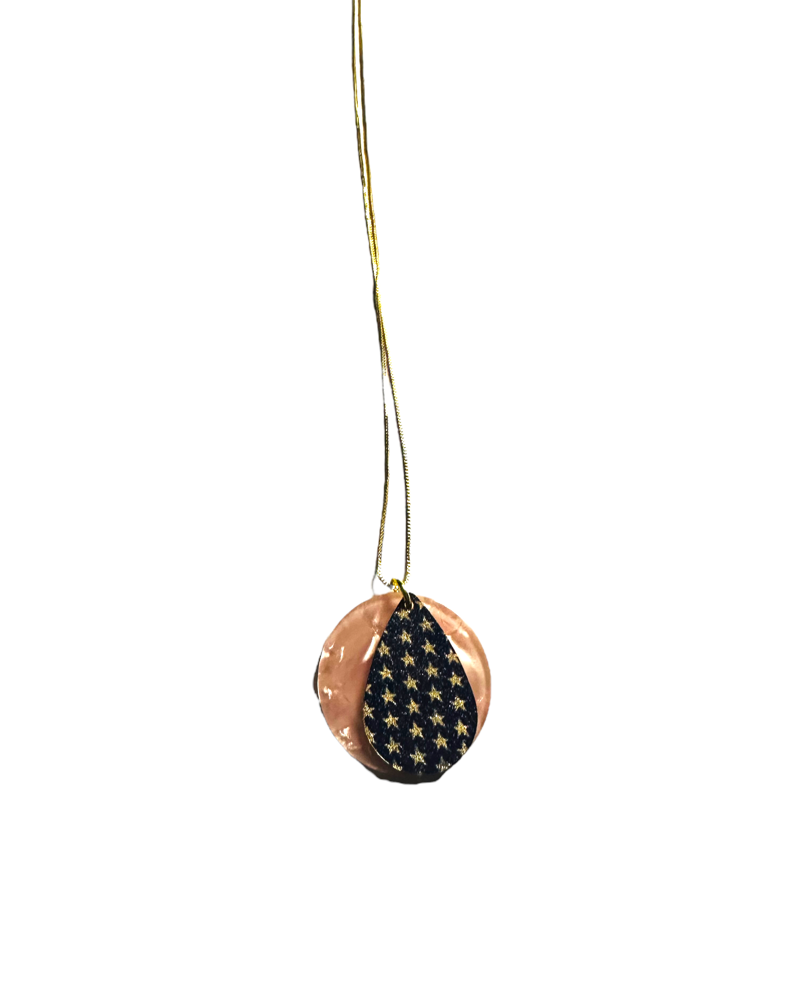 Printed Metal  Pendant Necklace
