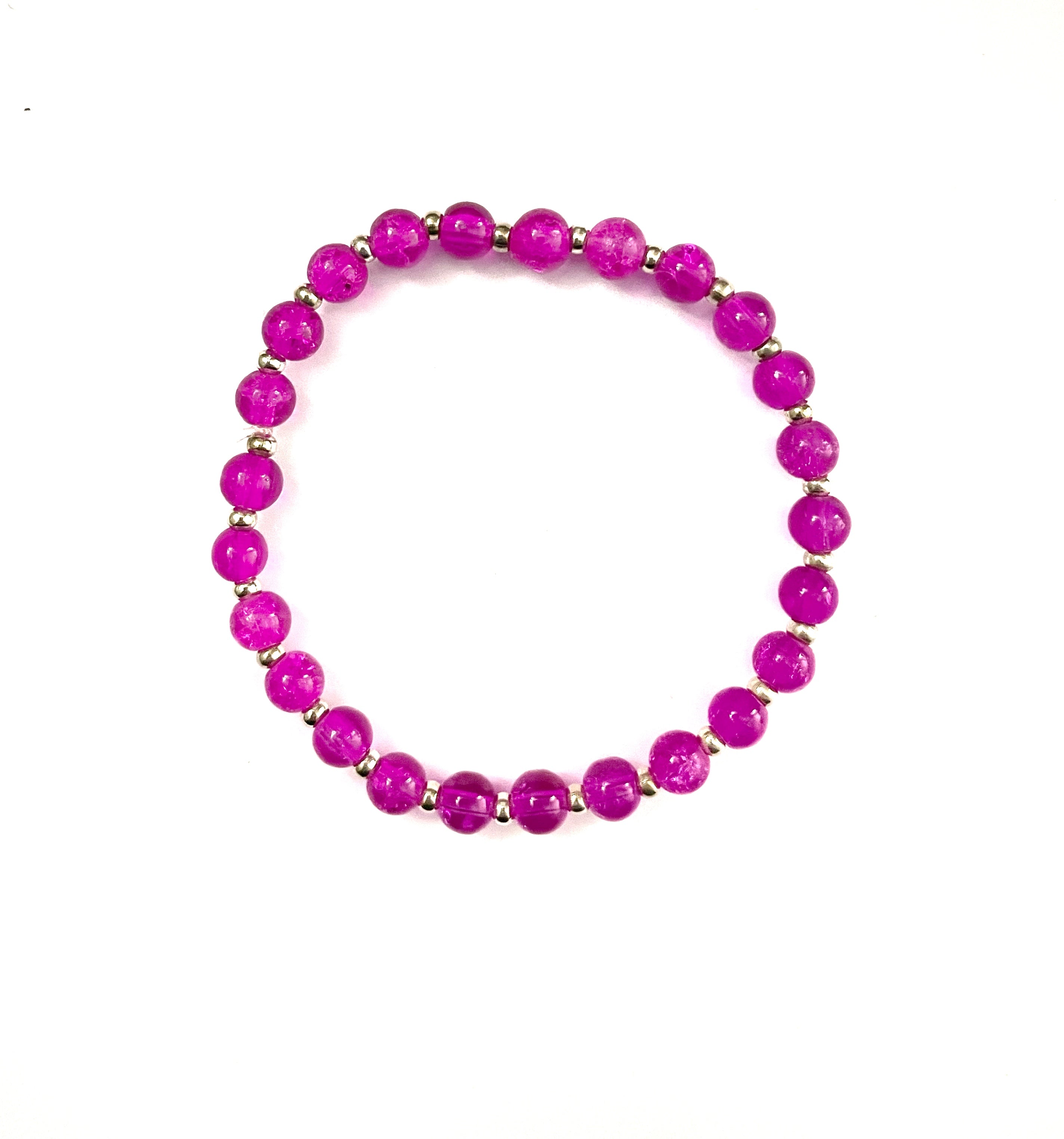 Crackled Magenta Bracelet