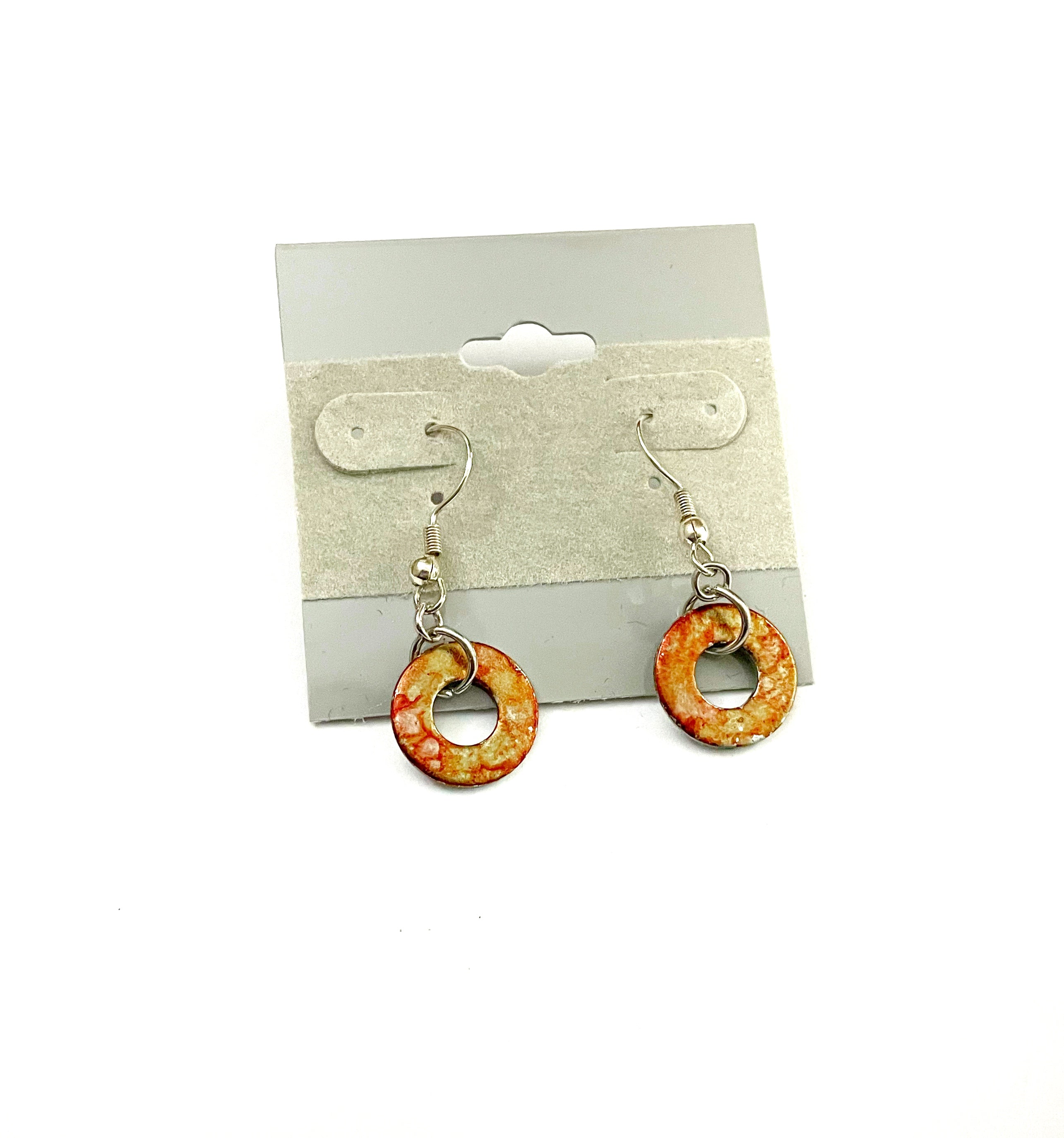 Rust and Red Bracelet, Earring and Necklace Set