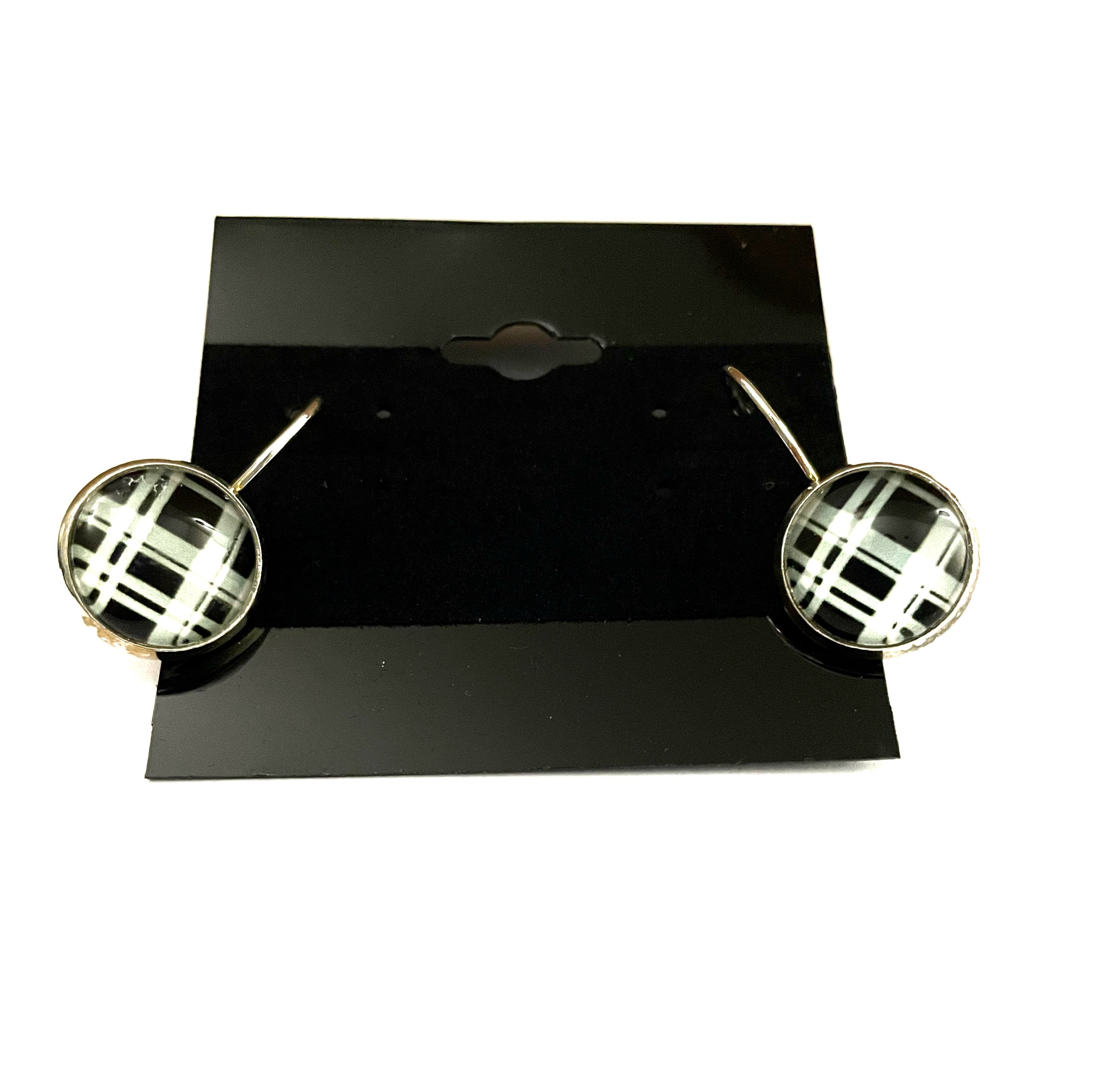 Plaid Lever Back Earrings - Multiple Options