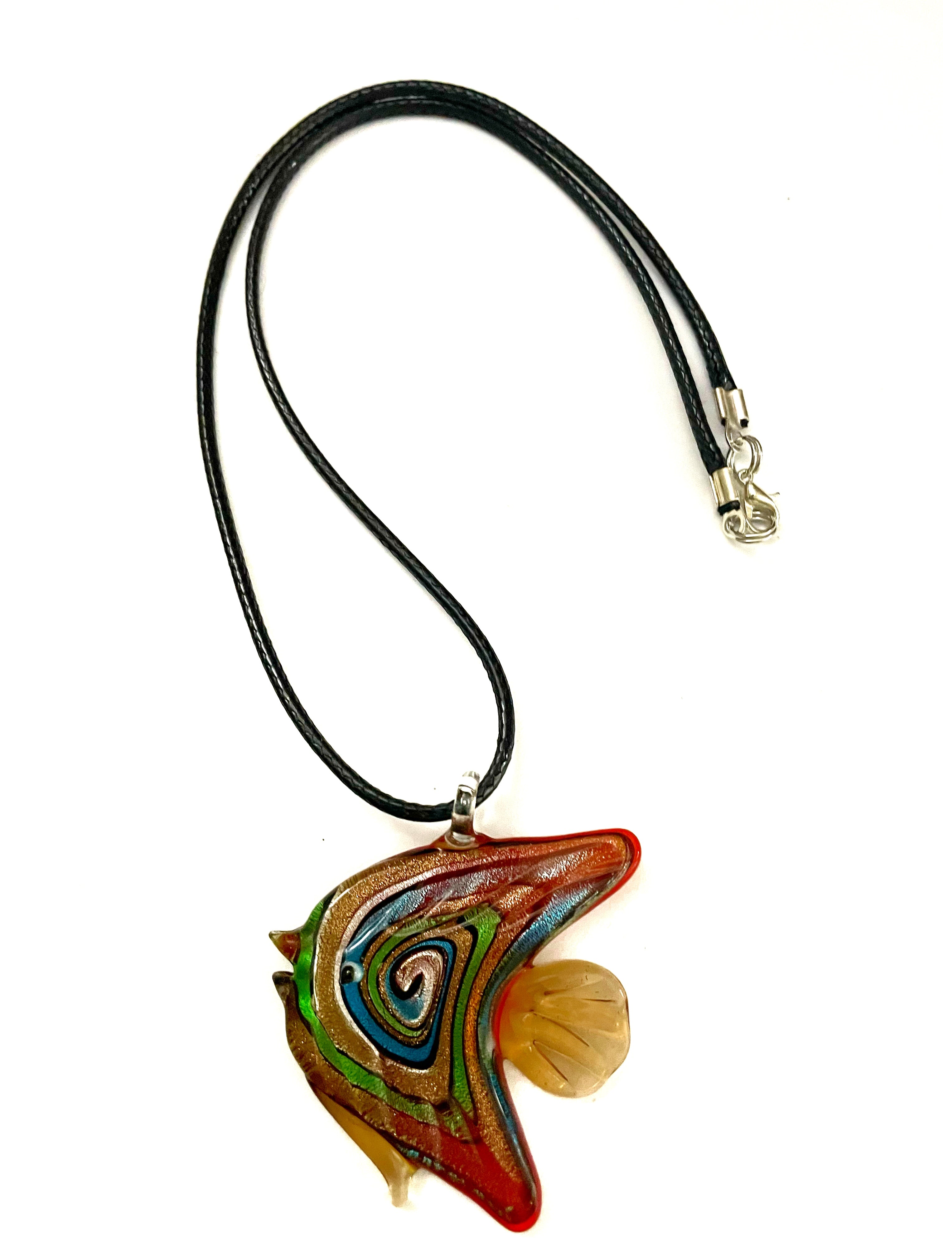 Red Fish Glass Necklace