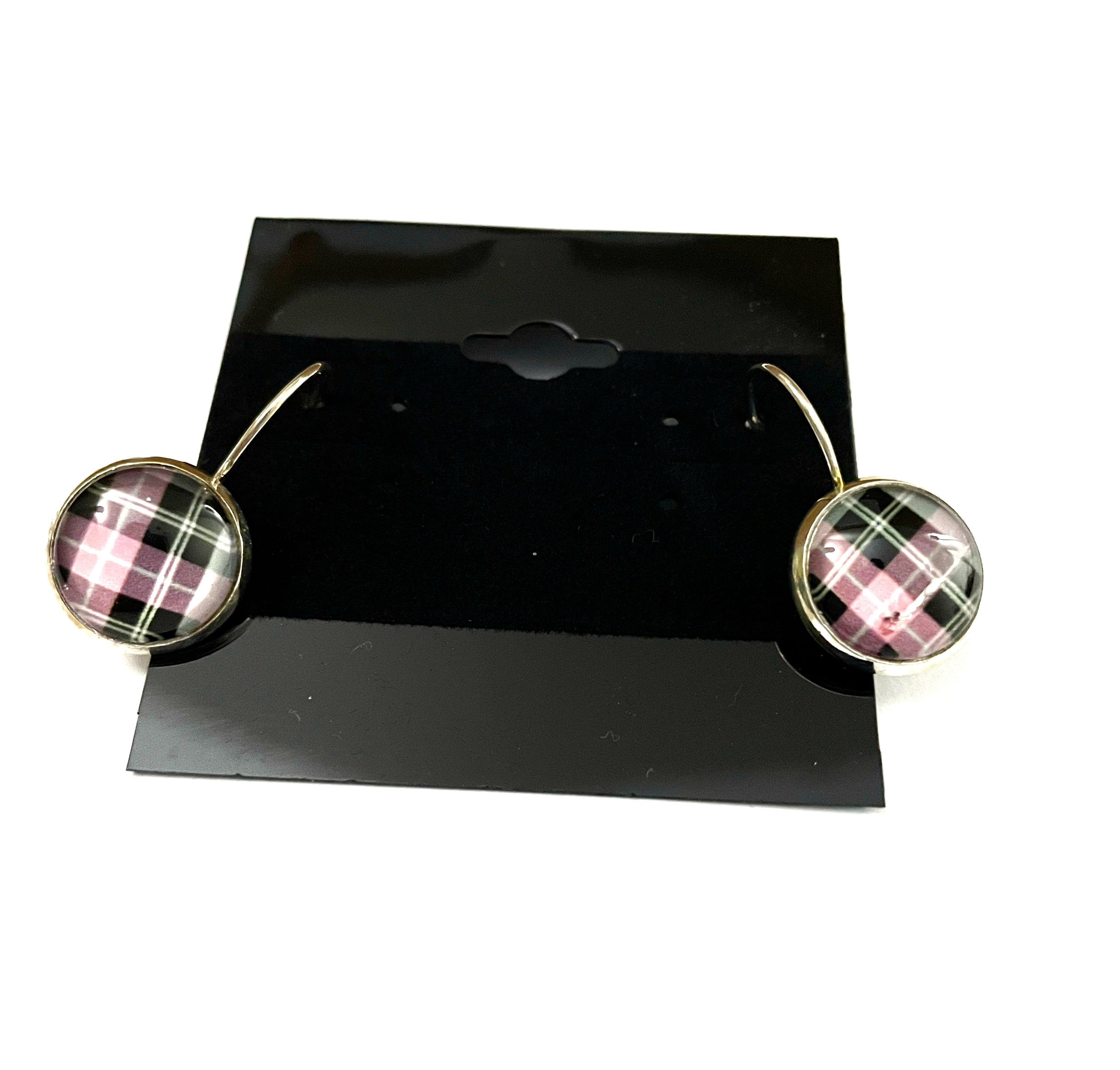 Plaid Lever Back Earrings - Multiple Options