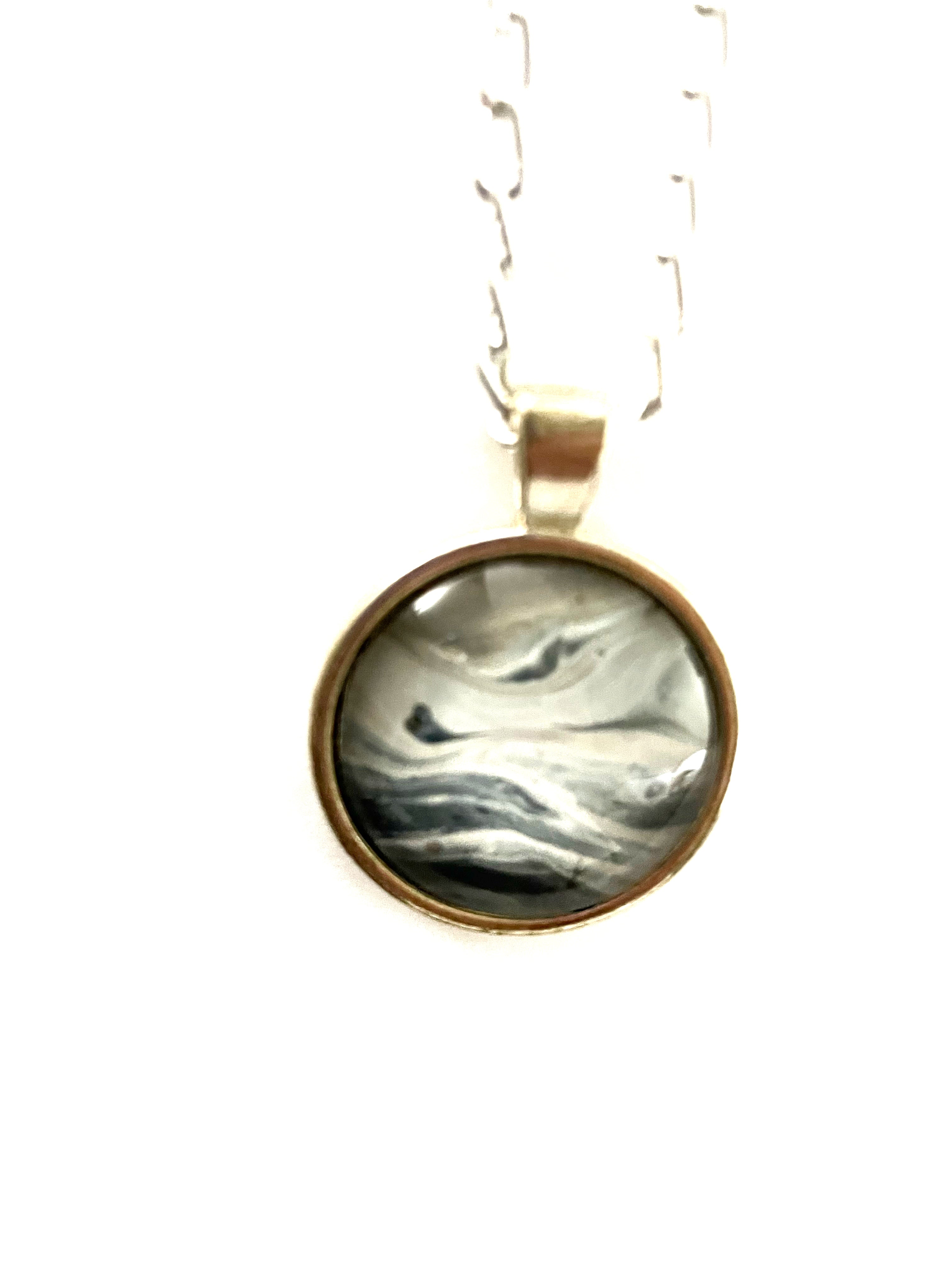 Grey Acrylic Necklaces