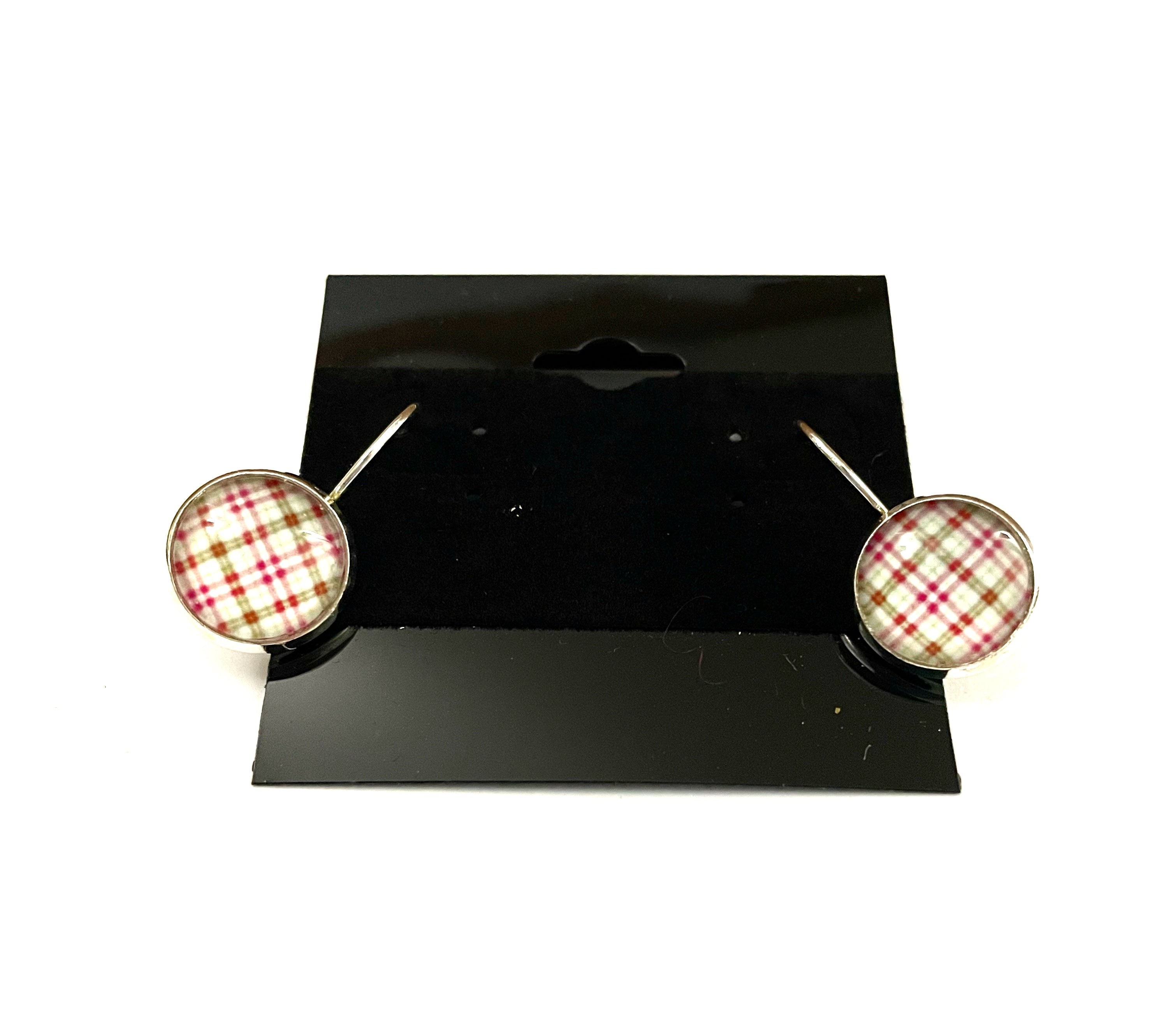 Plaid Lever Back Earrings - Multiple Options