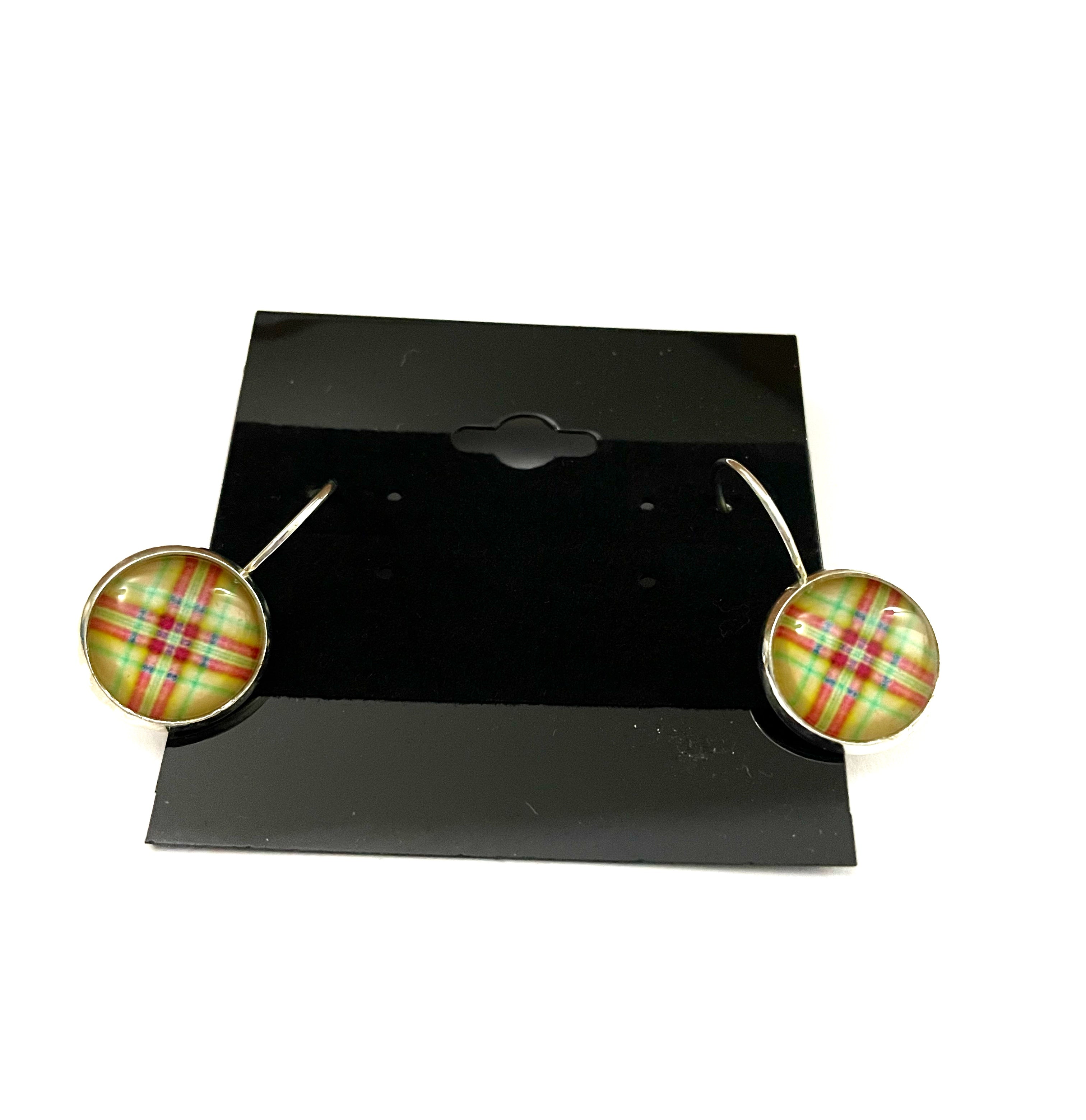 Plaid Lever Back Earrings - Multiple Options