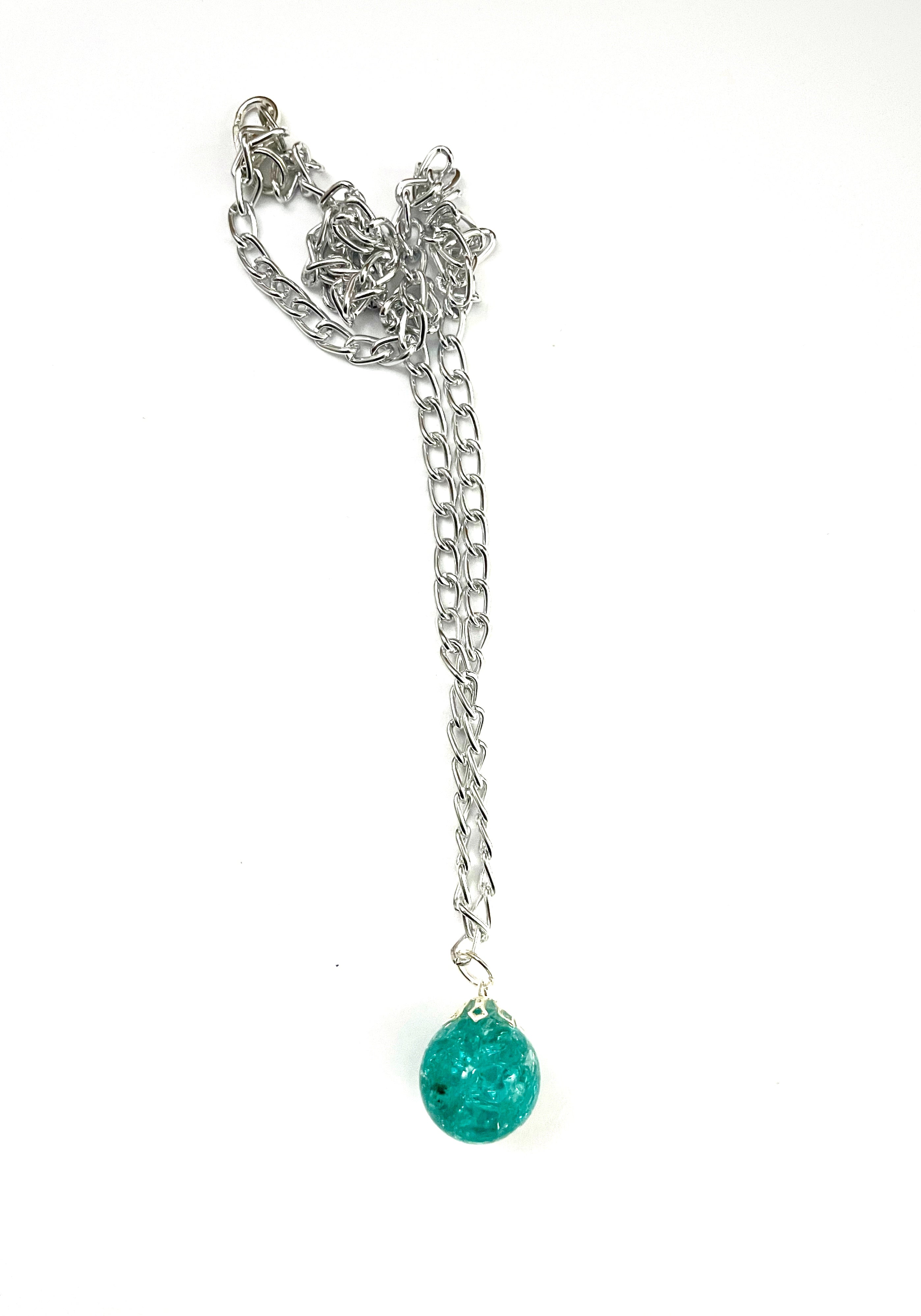Teal Marble Necklace