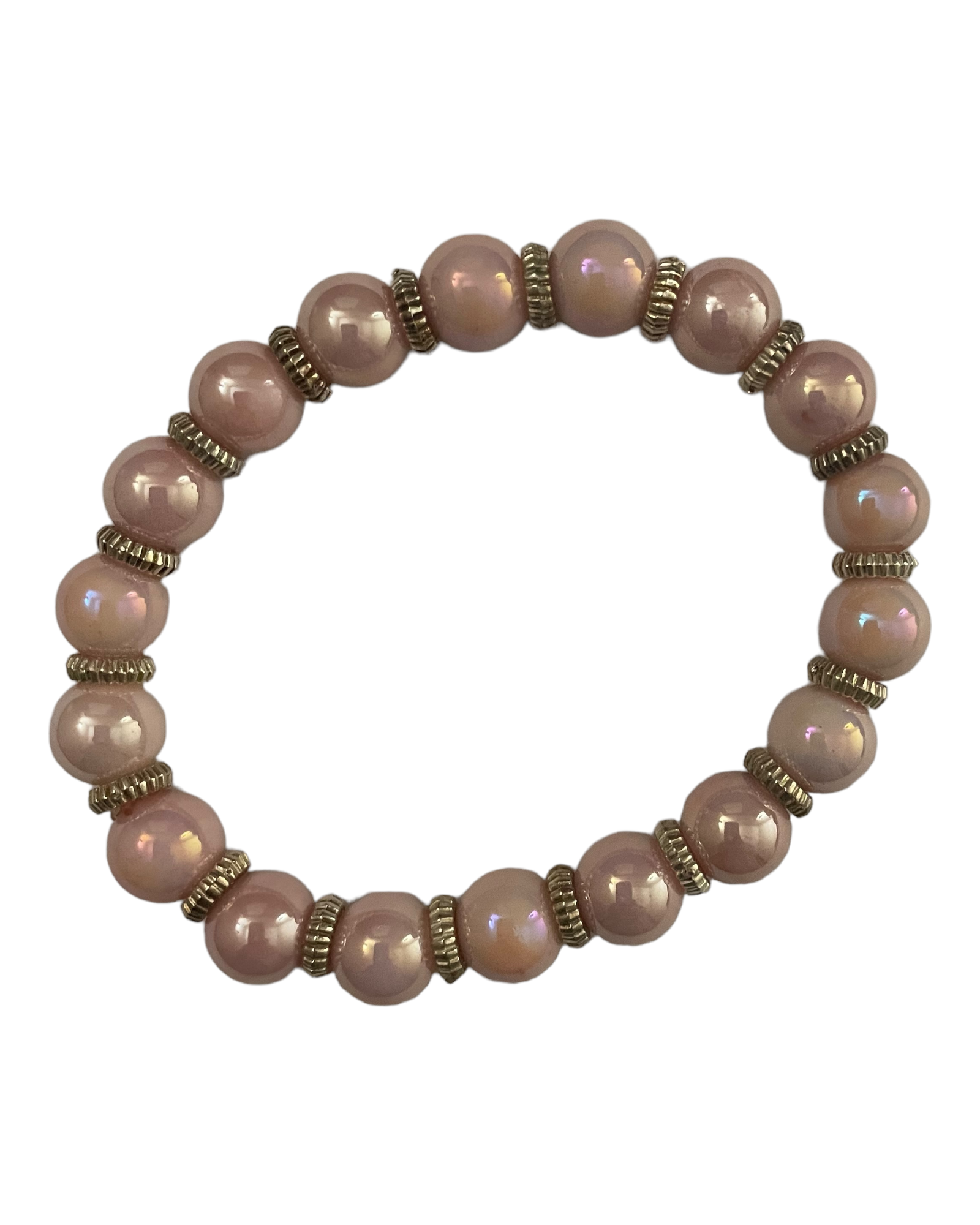 Pink with Blue Stacked Bracelet