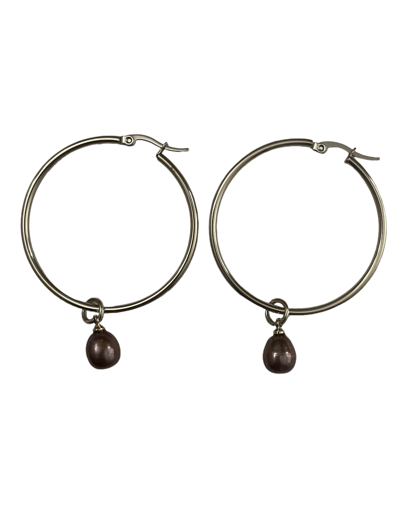 Pearl Hoop Earrings
