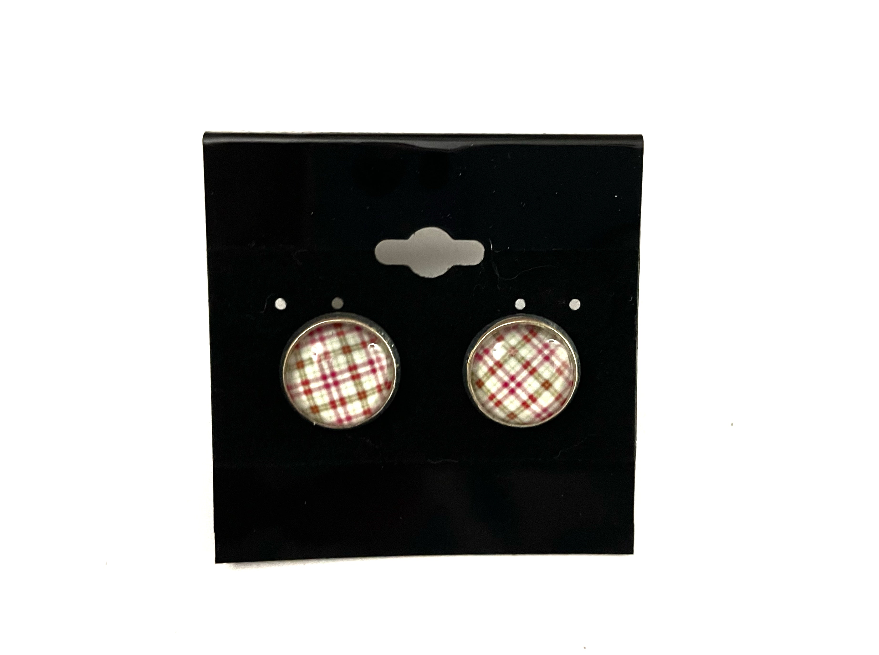 Plaid Post Earrings - Multiple Options