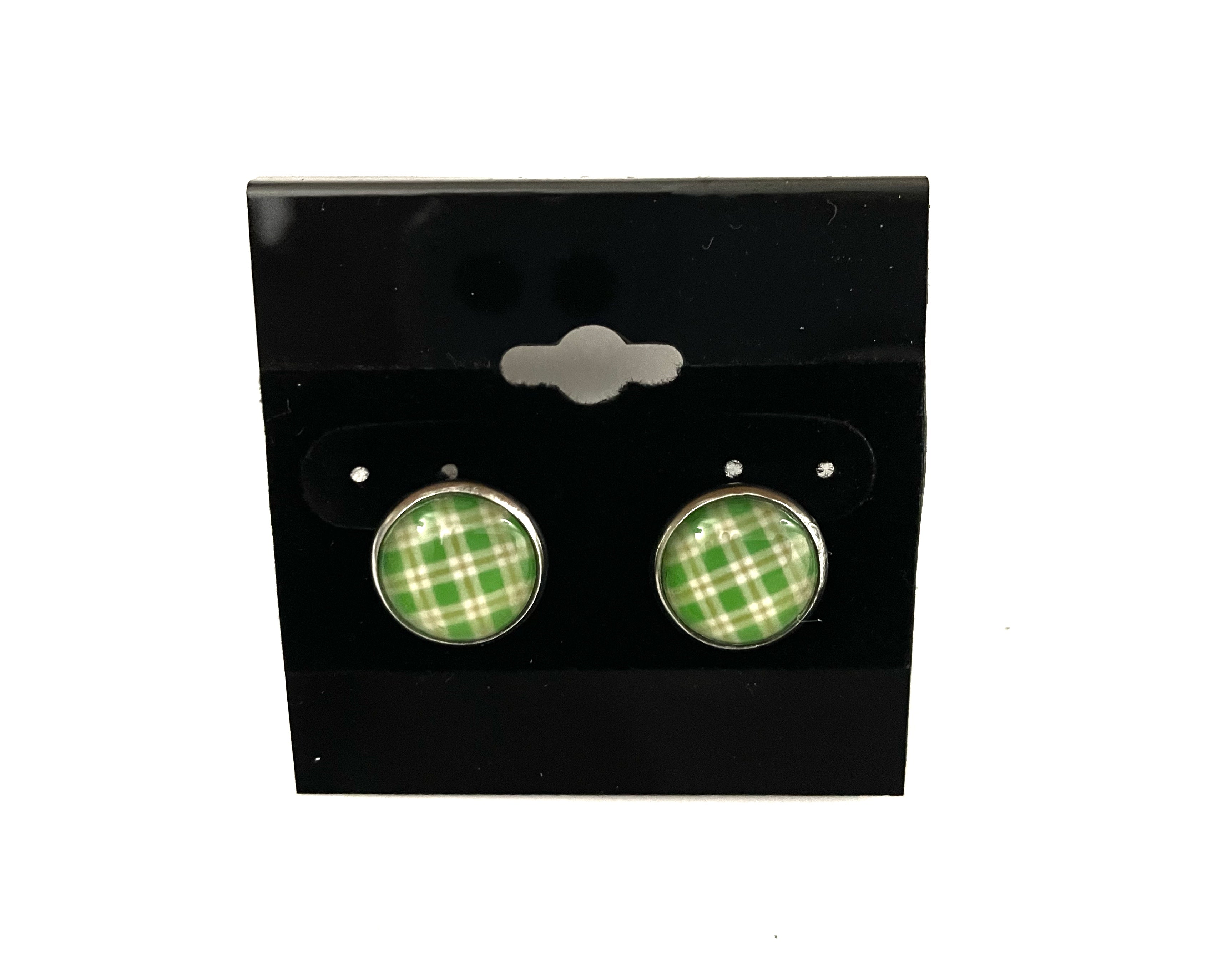 Plaid Post Earrings - Multiple Options