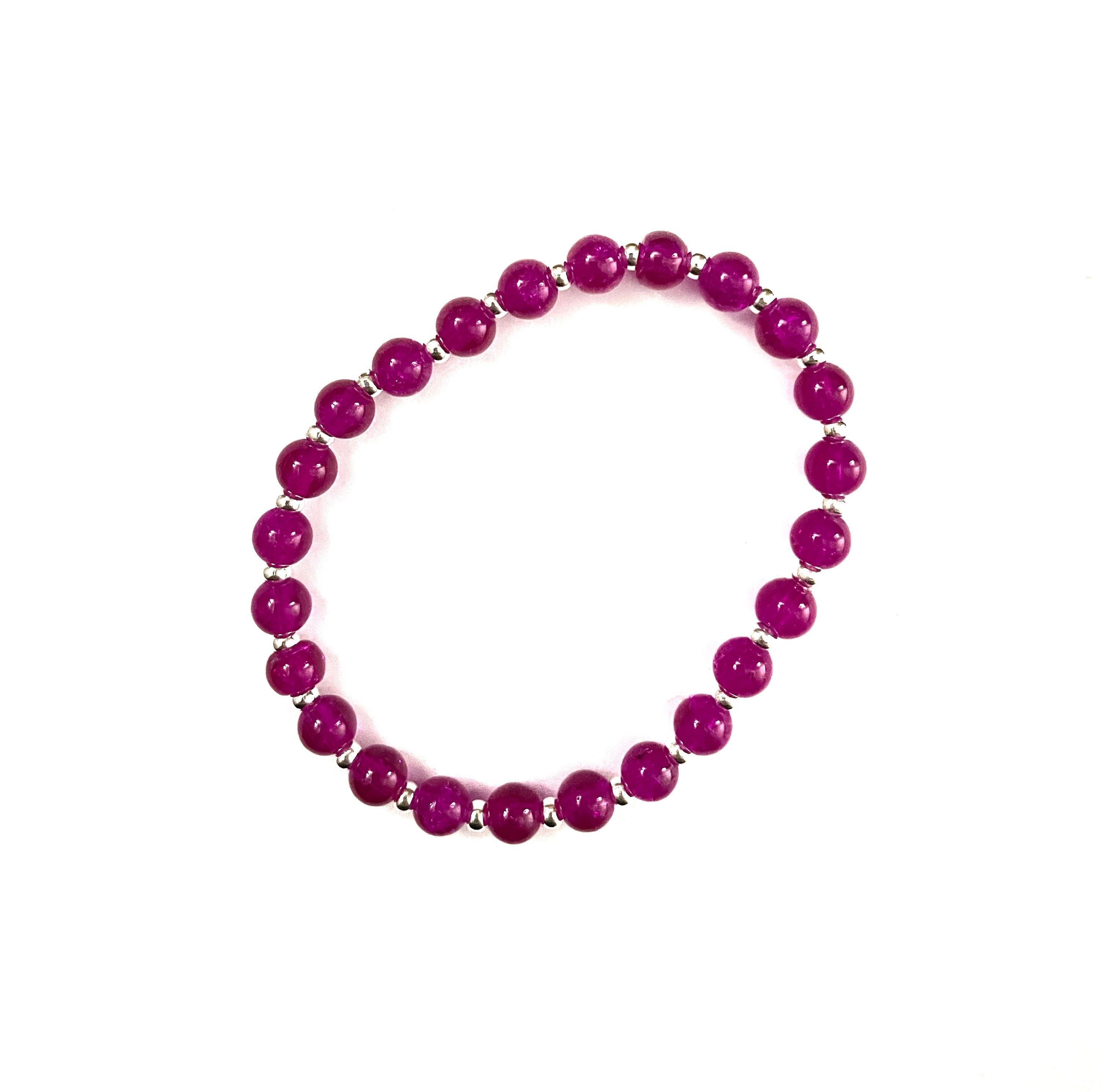 Teal and Magenta Stacked Bracelet