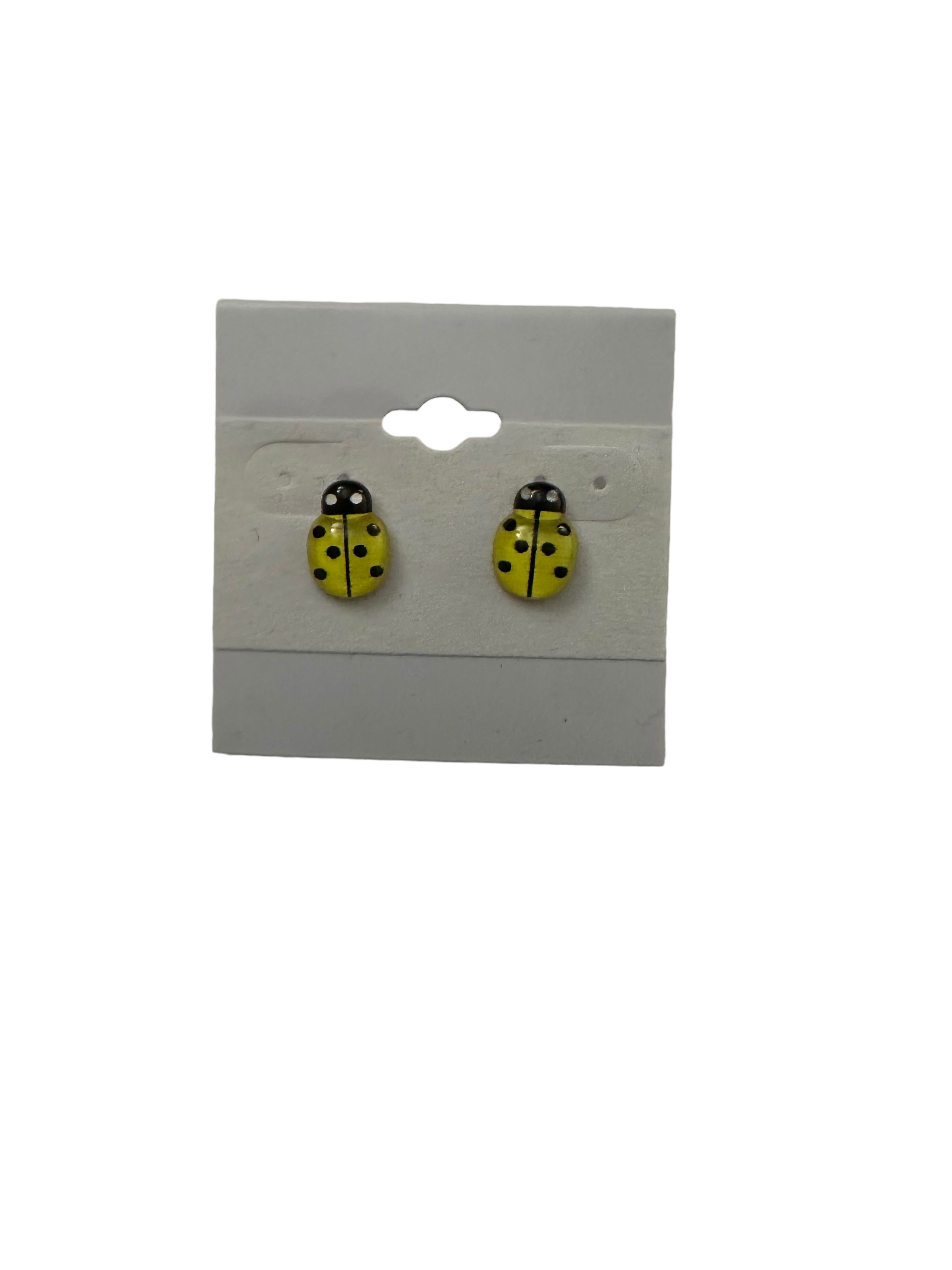 Ladybug Post Earrings