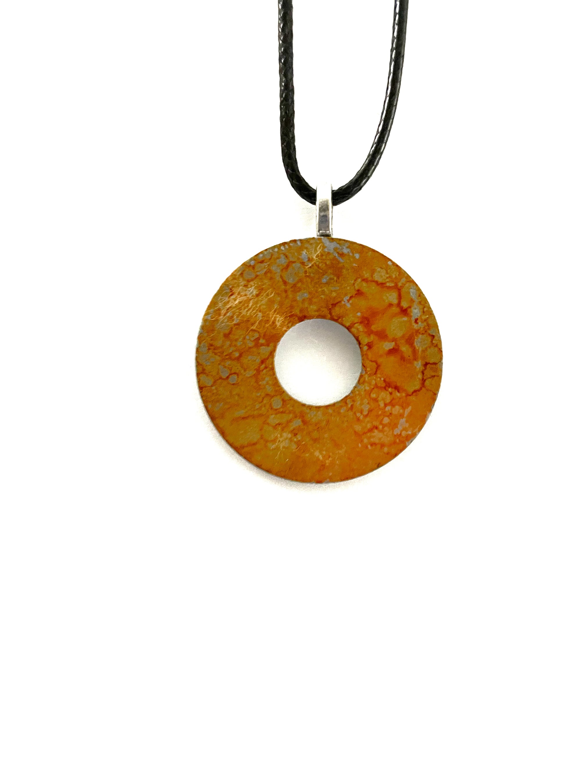 Orange Washer Necklace