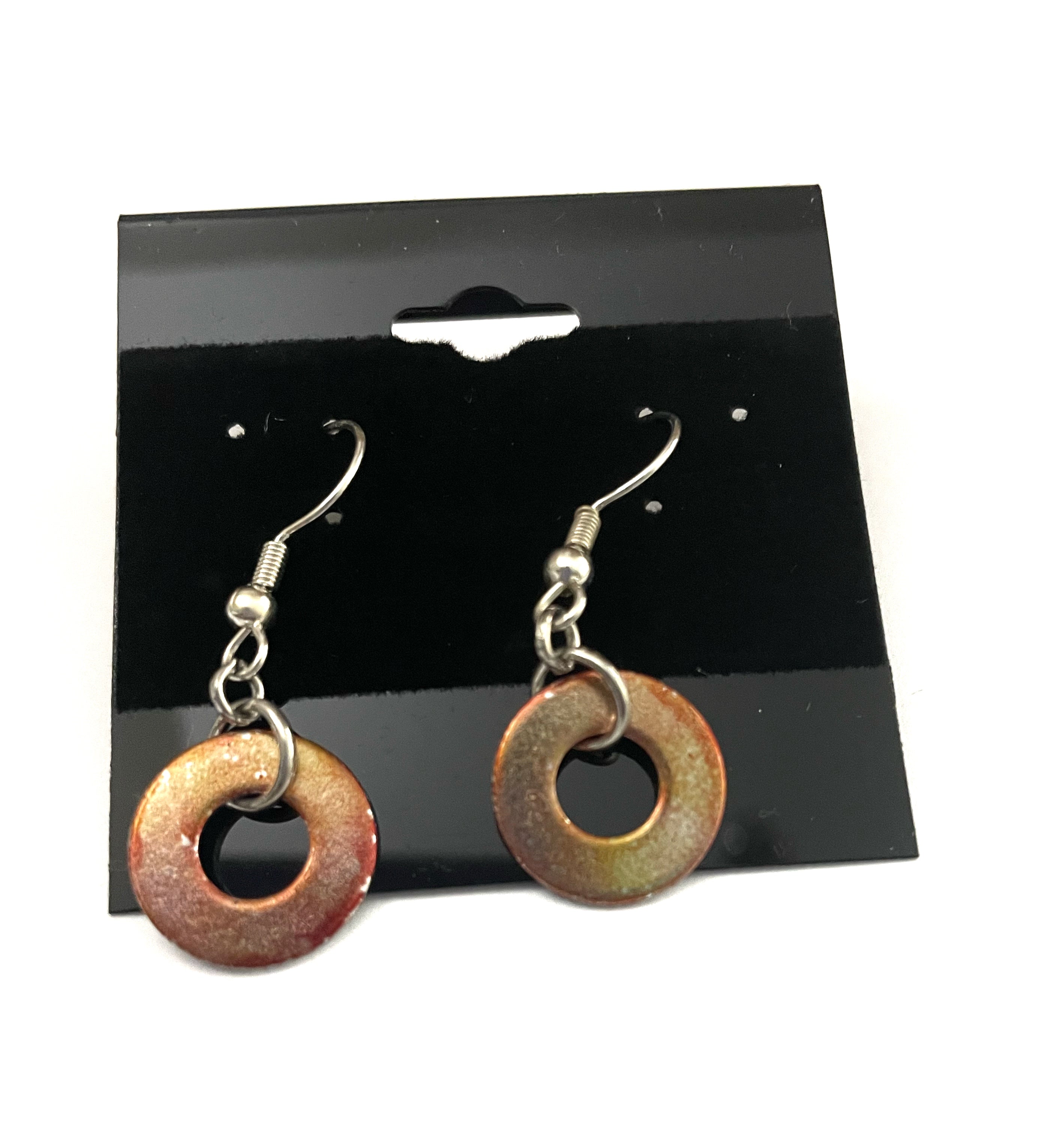 Rust Bracelet and Earrings Set