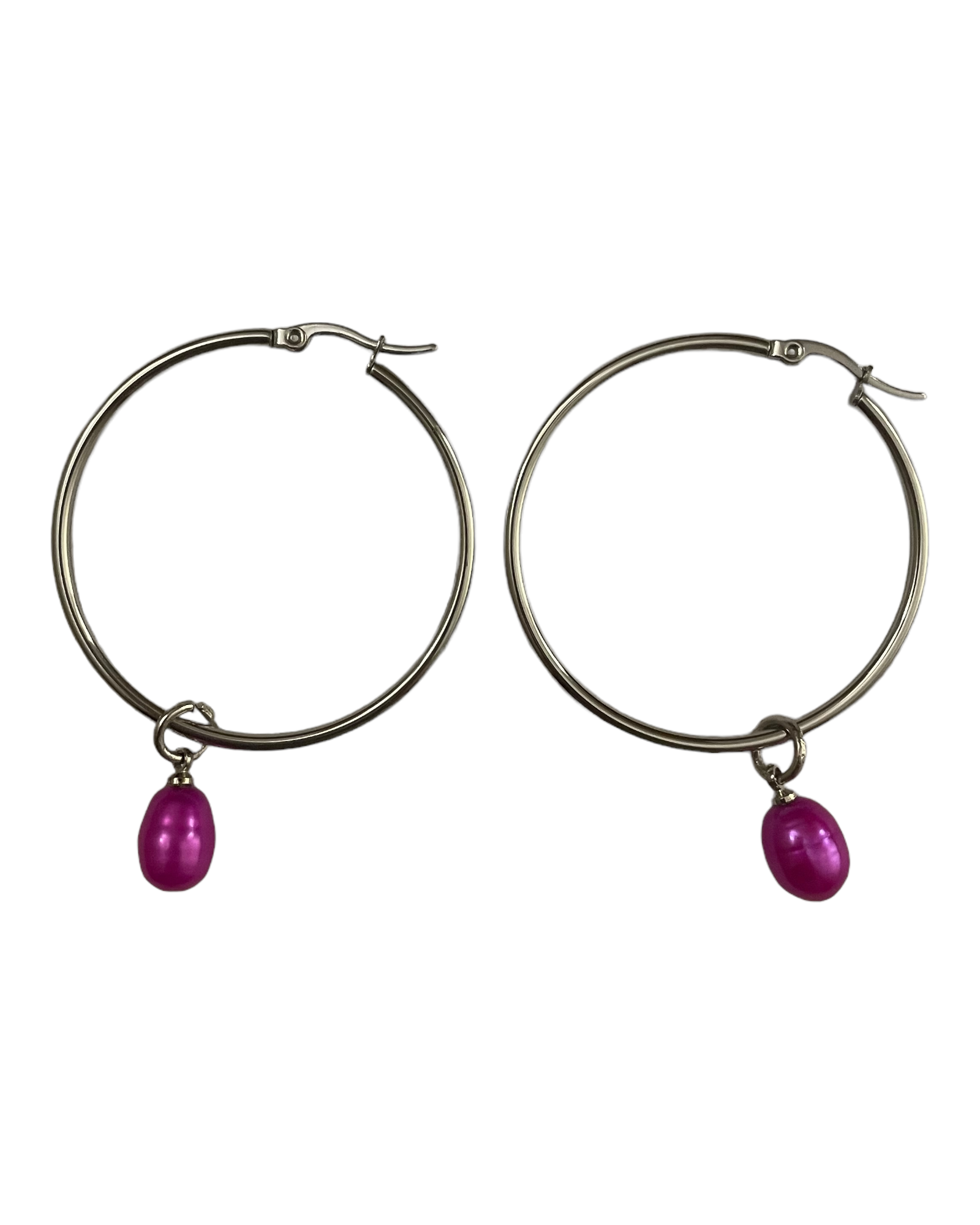 Pearl Hoop Earrings