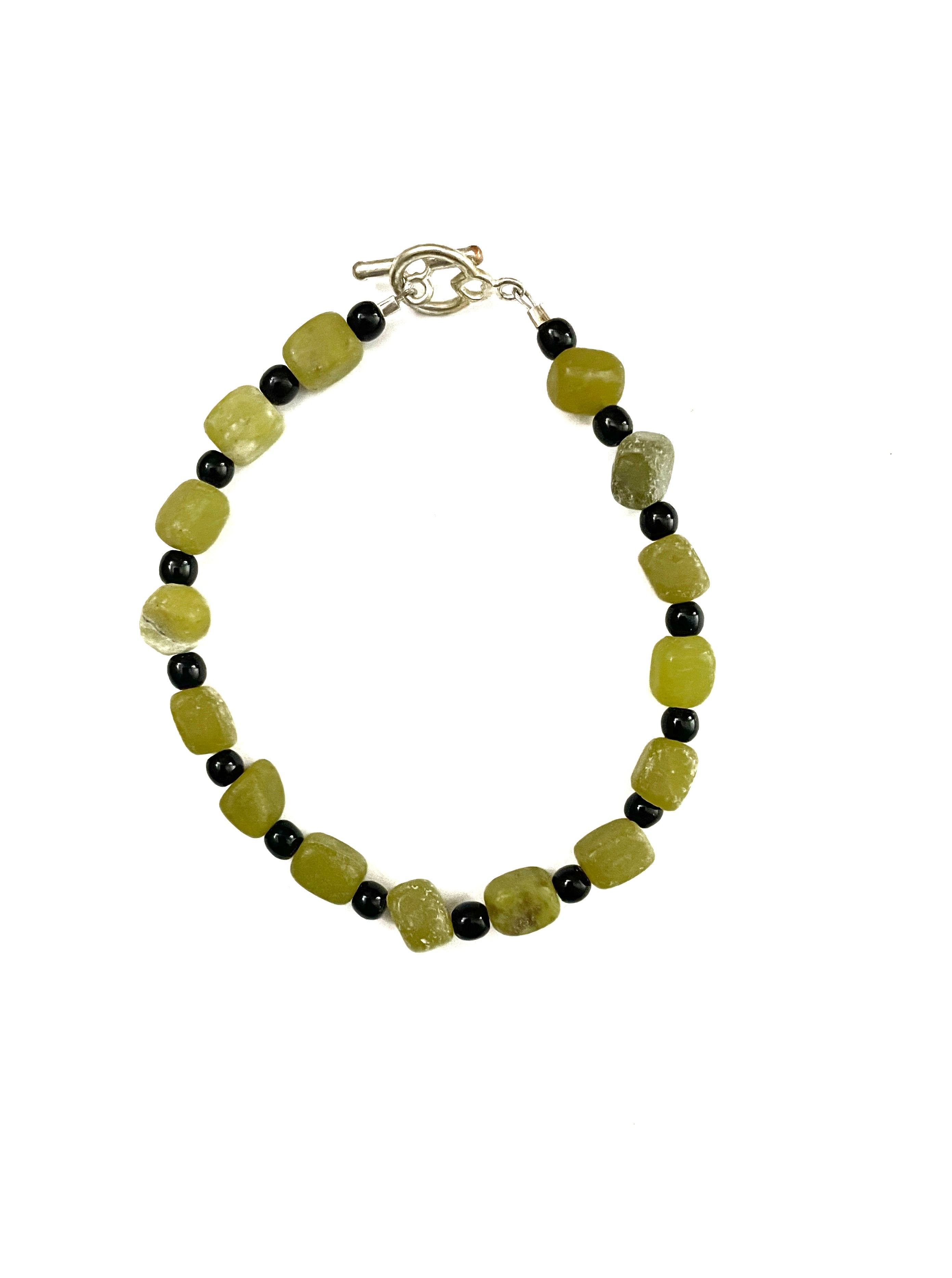 Olive Jade Wire Bracelet