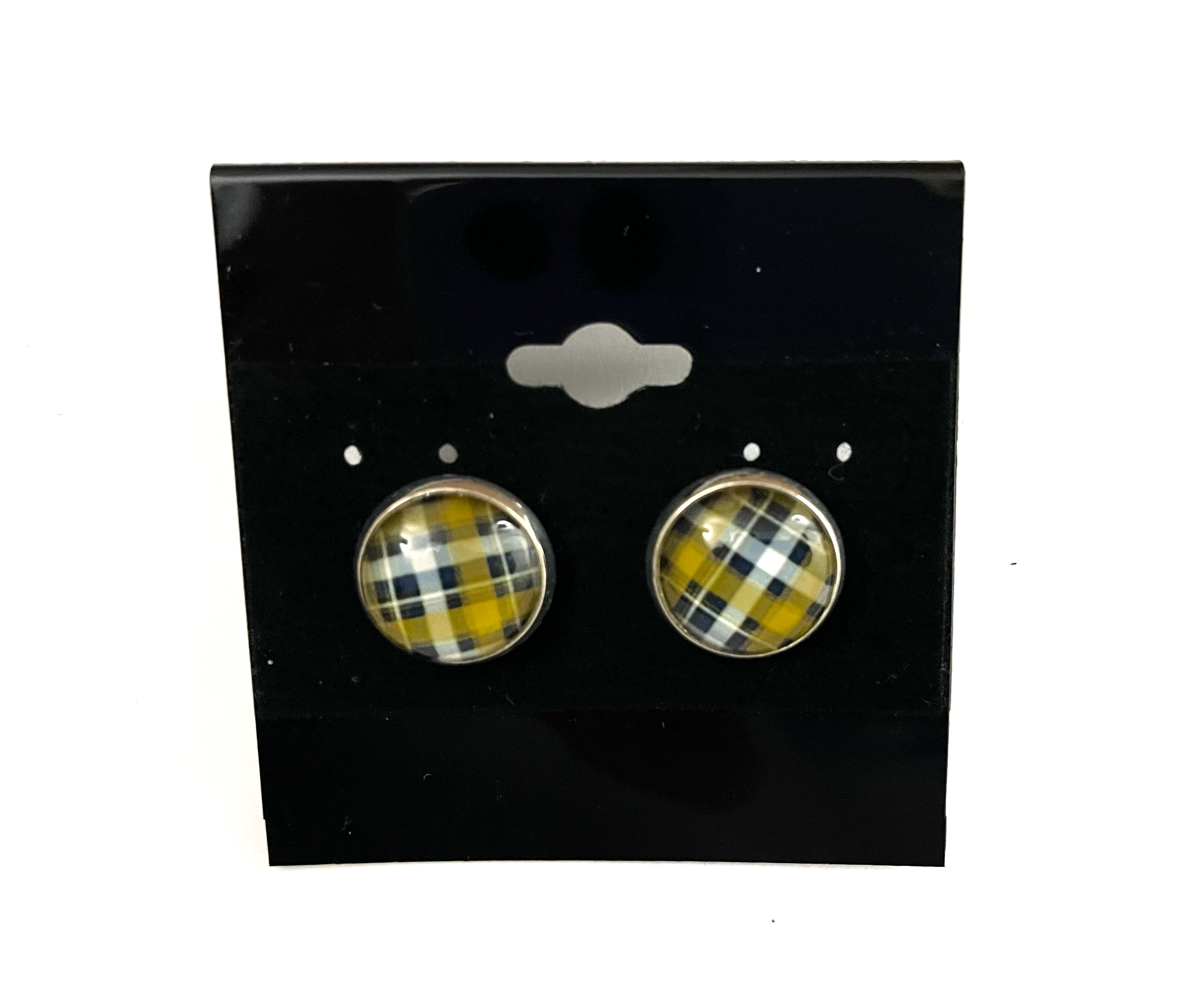 Plaid Post Earrings - Multiple Options