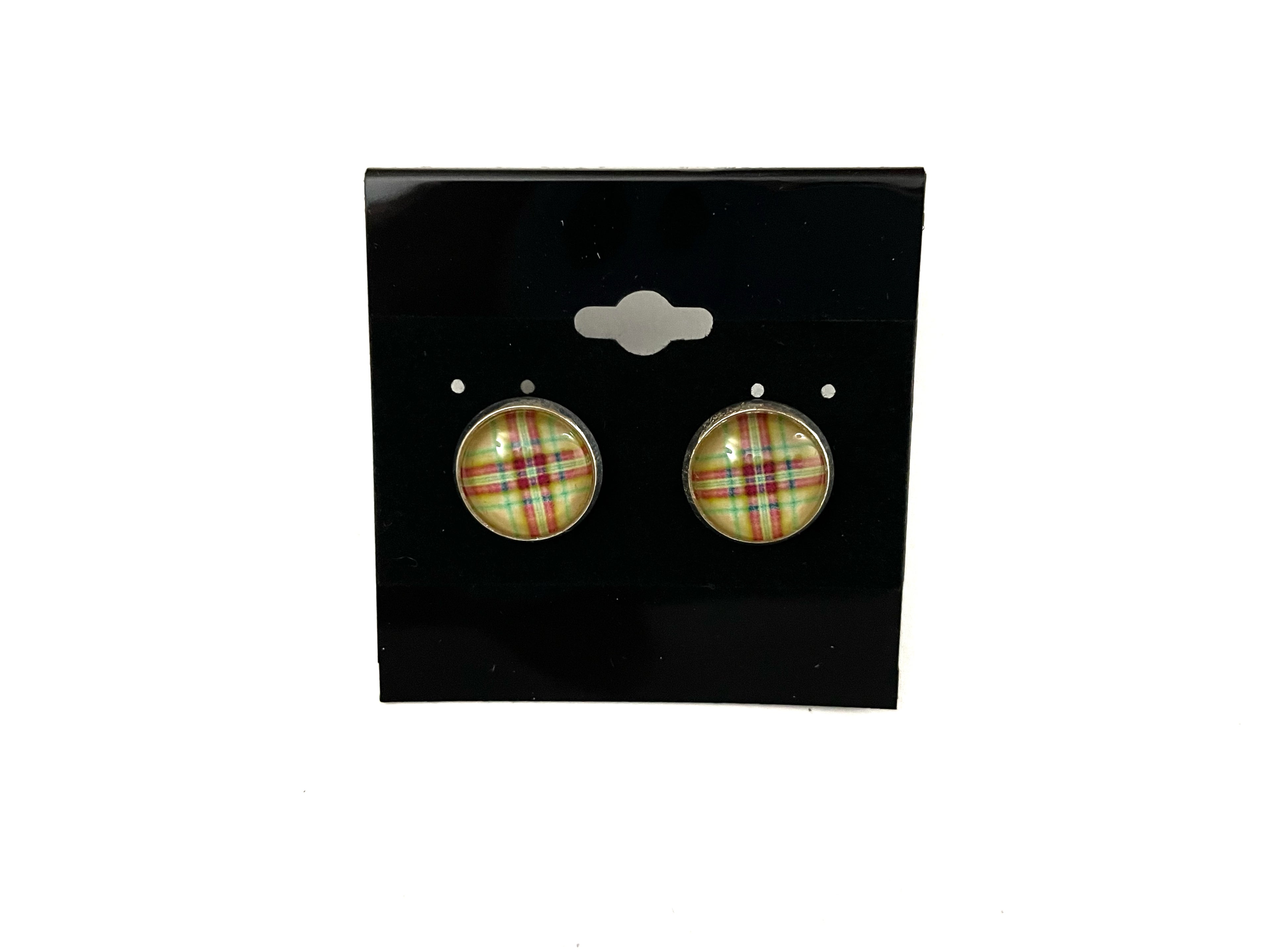 Plaid Post Earrings - Multiple Options