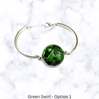 Green Swirl Acrylic Paint Bracelets