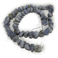 Blue lace agate nugget beads, 6x6mm, on a strand