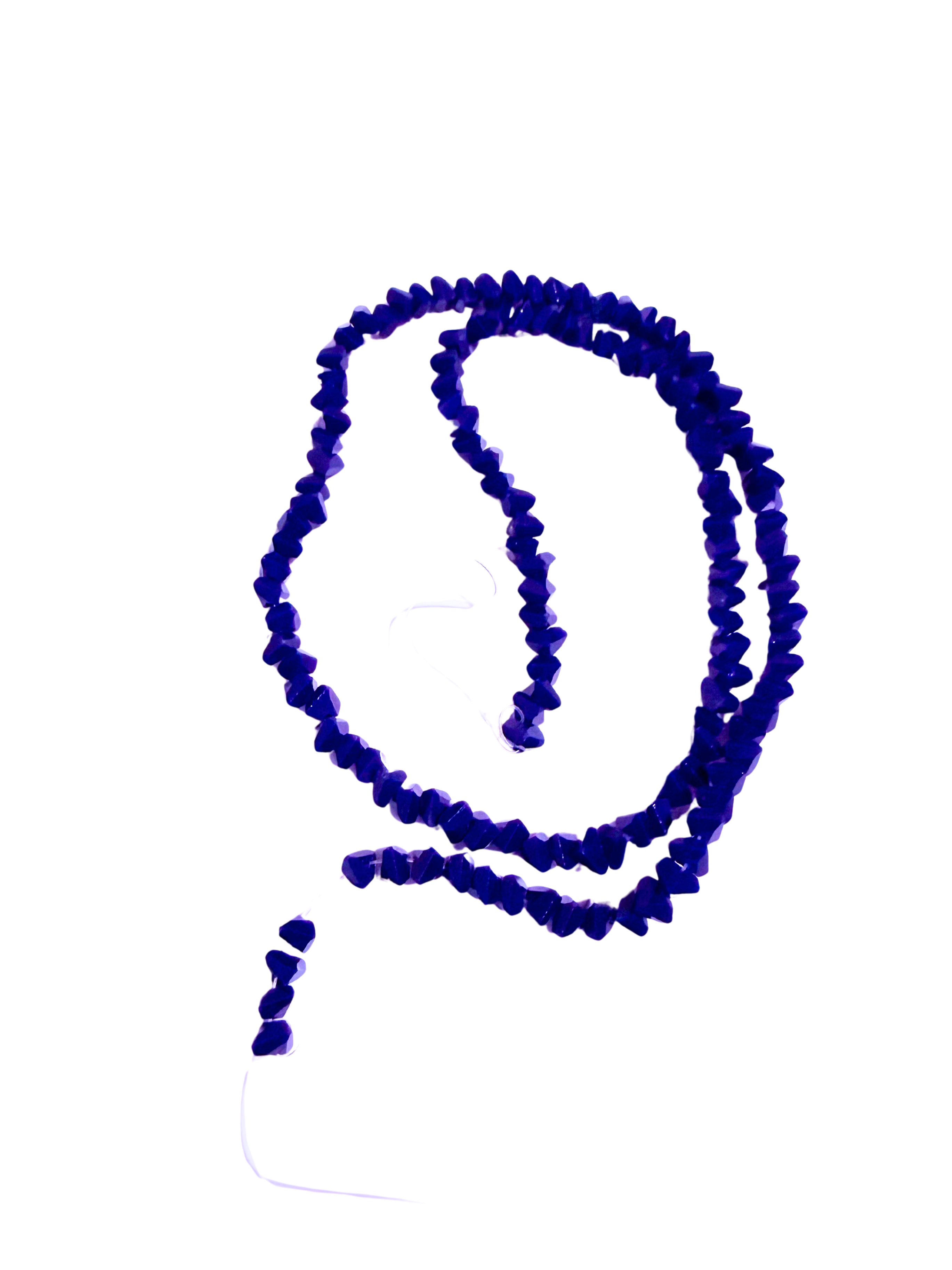 Berry Blue Glass - Triangle - 3.3x3.6mm - Appx 115 per strand