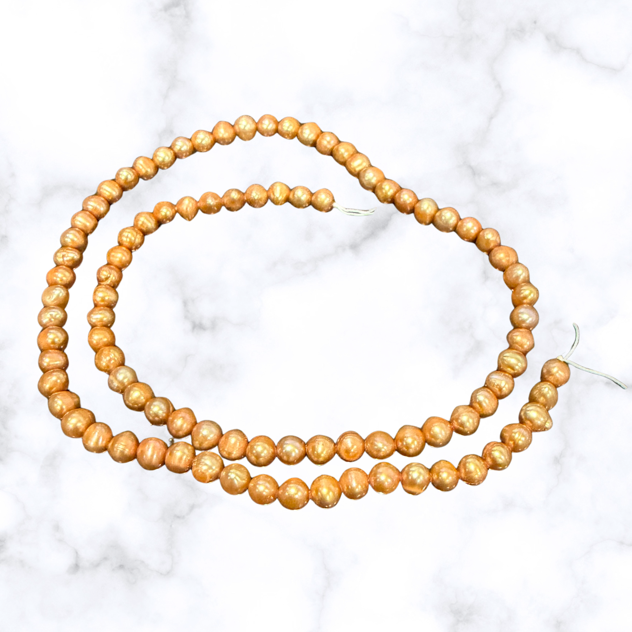 Bronze Freshwater Pearls - Near Round - 4mm - Appx 85 beads per strand - Hagar