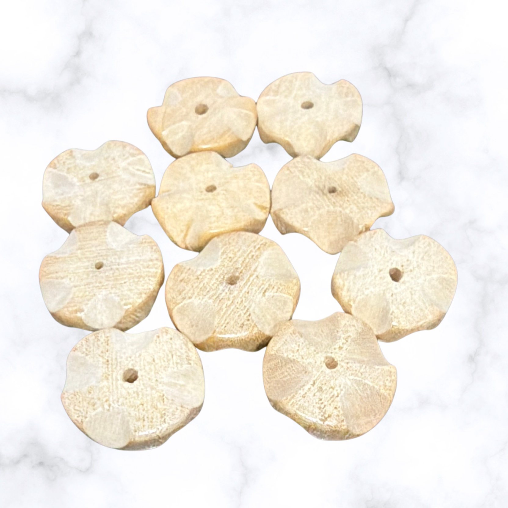Curved Wood Beads - Disc - 18.5x6.5mm - 10 per bag - Hagar
