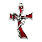 Halloween Platinum Alloy Mixed Color Enamel Pendant -  22-26x19-28.5x1-1.5mm