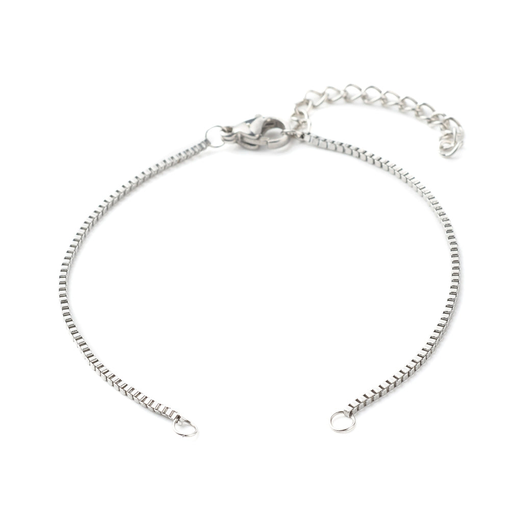 Stainless Steel Box Chain Bracelet Base