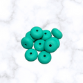 Seafoam Breeze Abacus Silicone Beads - 14x8mm - 10 beads per bag