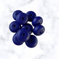 Midnight Sapphire Abacus Silicone Beads - 14x8mm - 10 beads per bag