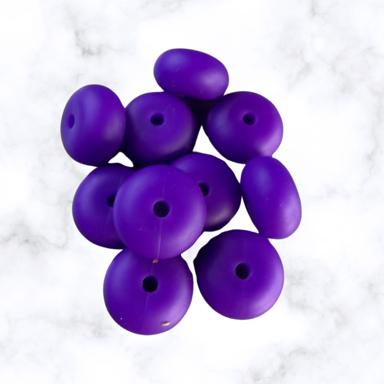 Grape Abacus Silicone Beads - 14x8mm - 10 beads per bag