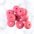 Soft Strawberry Abacus Silicone Beads - 14x8mm - 10 beads per bag