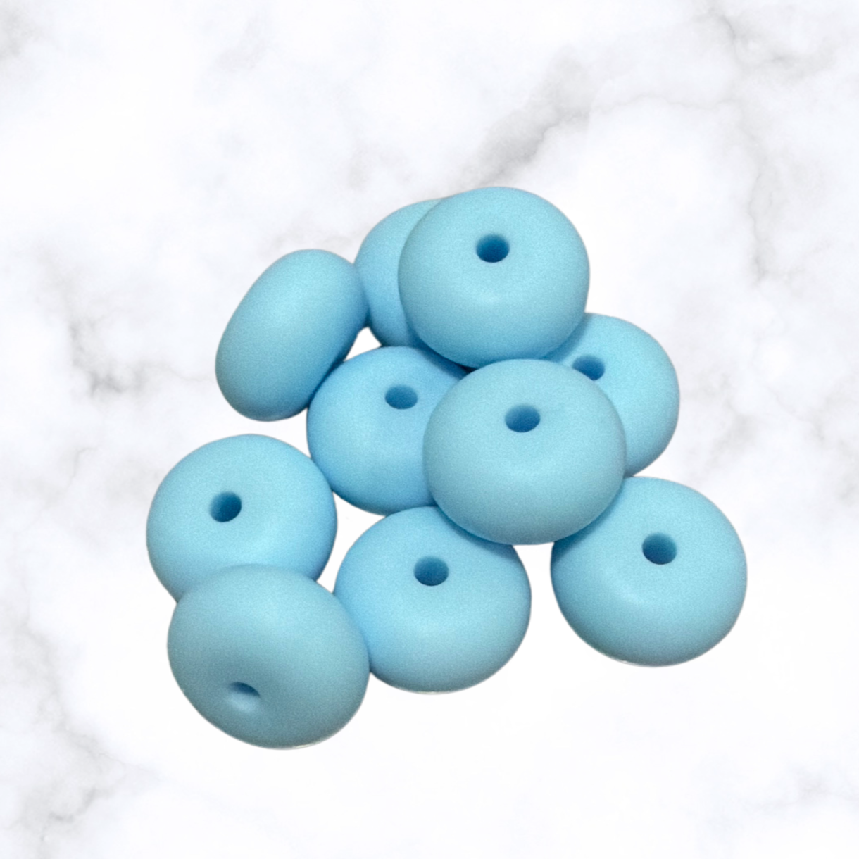 Glacier Glow Abacus Silicone Beads - 14x8mm