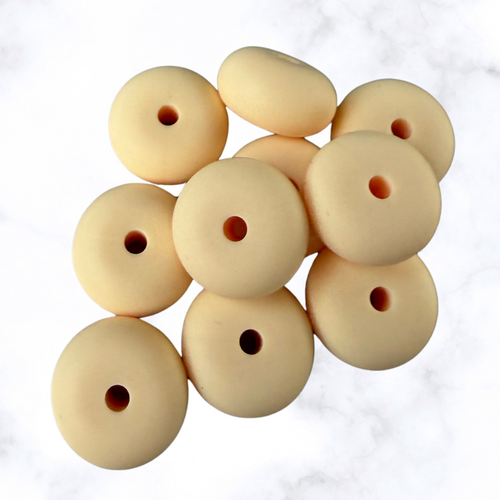 Butter Cream Bliss Abacus Silicone Beads - 14x8mm