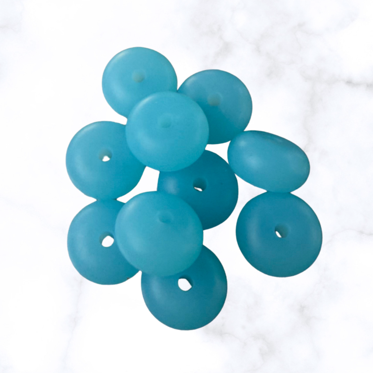 Sea Breeze Abacus Silicone Beads - 14x8mm