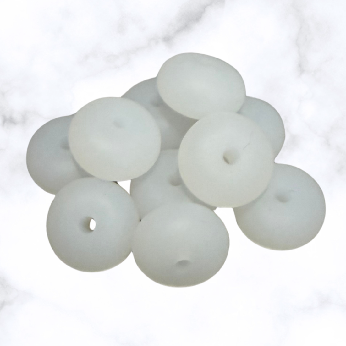 Ice Crystal Abacus Silicone Beads - 14x8mm