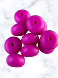 Magenta Magic Abacus Silicone Beads - 14x8mm