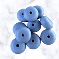 Blue Dusk Abacus Silicone Beads - 14x8mm