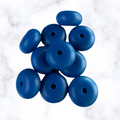 Ocean Sapphire Abacus Silicone Beads - 14x8mm
