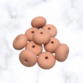 Peach Sorbet Abacus Silicone Beads - 14x8mm
