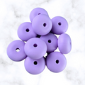 Lavender Breeze Abacus Silicone Beads - 14x8mm